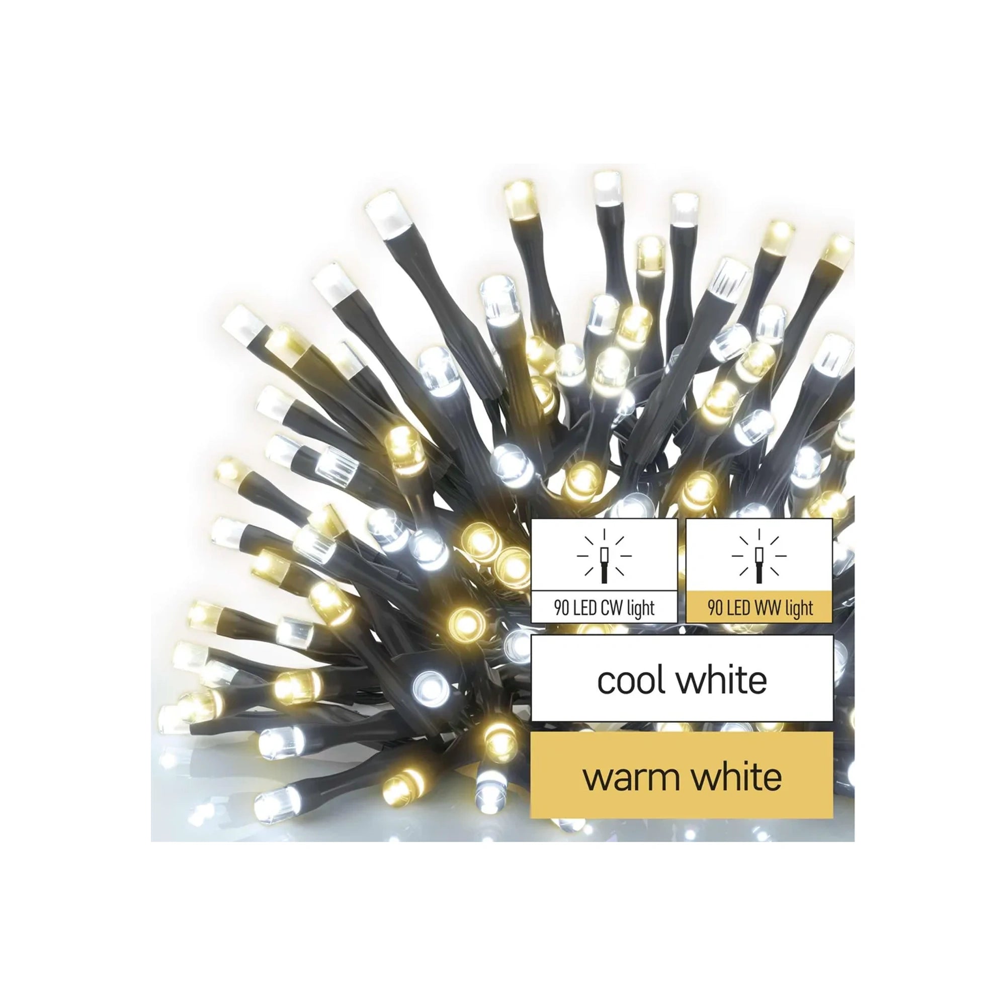 Božićne lampice, LED, toplo/hladno bijela, timer, IP44