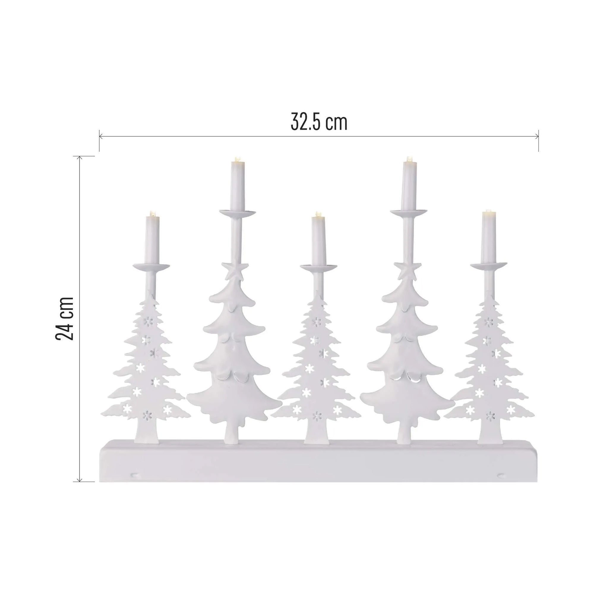 LED božićni svijećnjak, unutarnji, božićna drvca, toplo bijela, timer, 2xAA