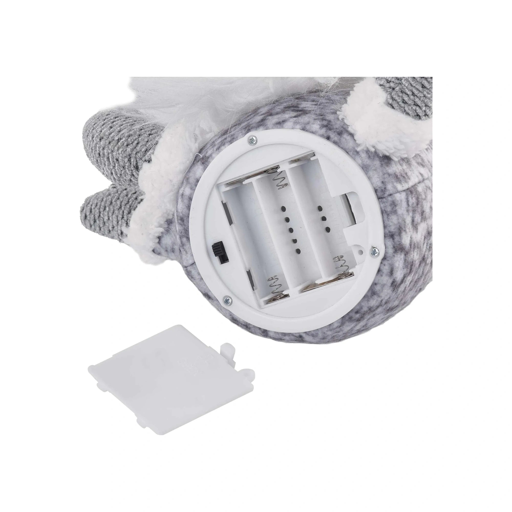 LED Christmas gnome, indoor, warm white, 3xAA, 35cm