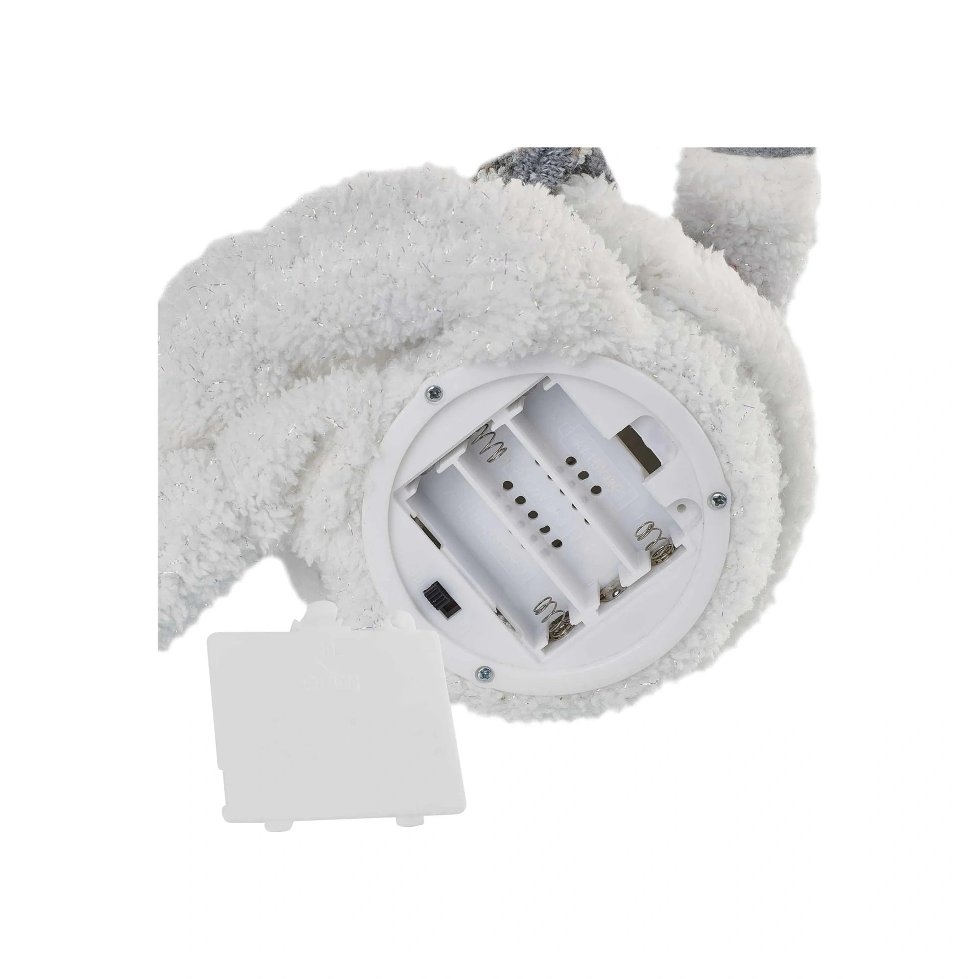 LED Christmas snowman, indoor, warm white, 3xAA, 31cm