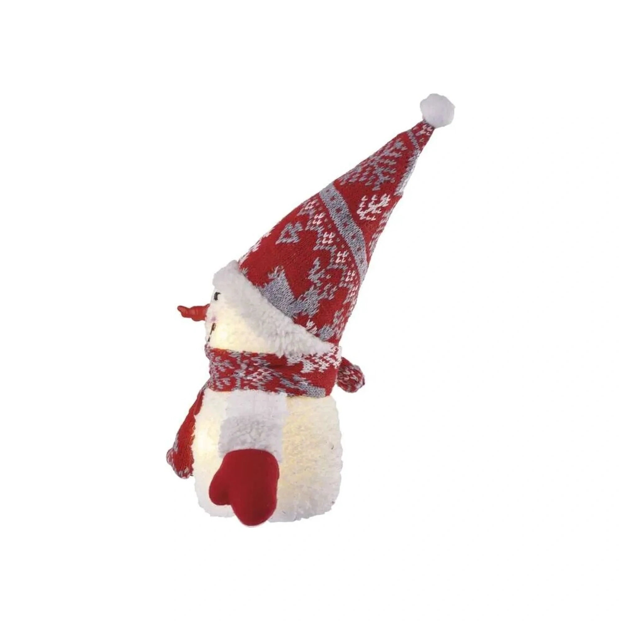 LED Christmas snowman, indoor, warm white, 3xAAA, 25cm