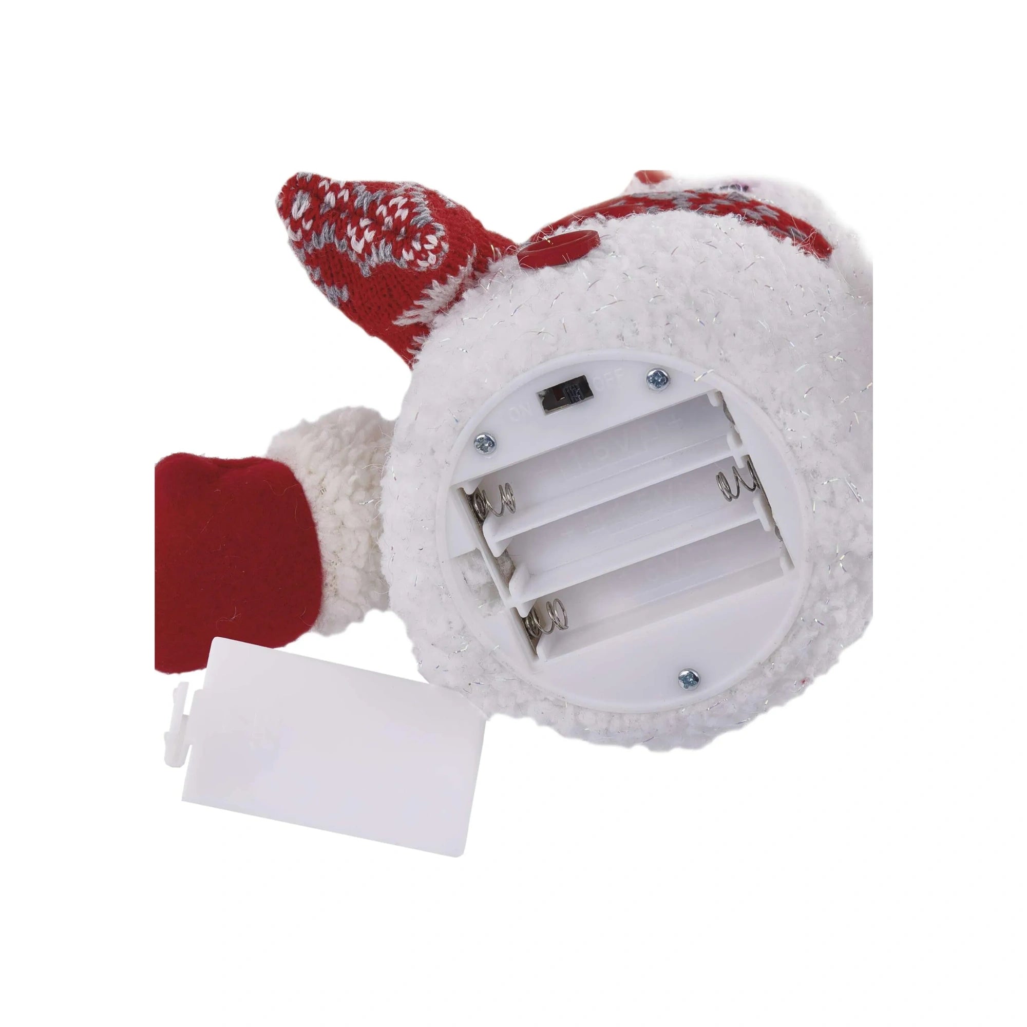 LED Christmas snowman, indoor, warm white, 3xAAA, 25cm