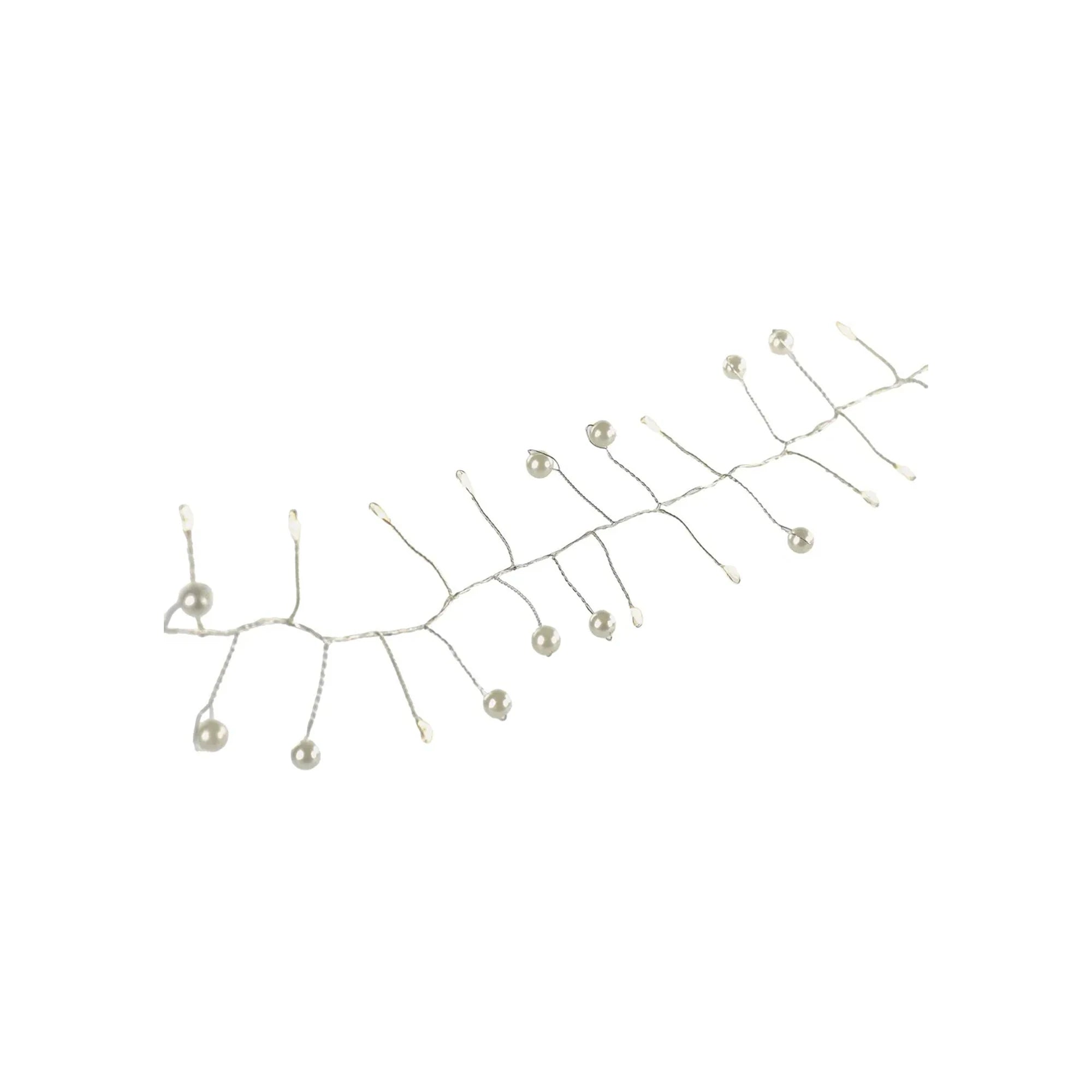 Božićna girlanda, perle, LED, toplo bijela, 3xAA, IP20, 1.2m