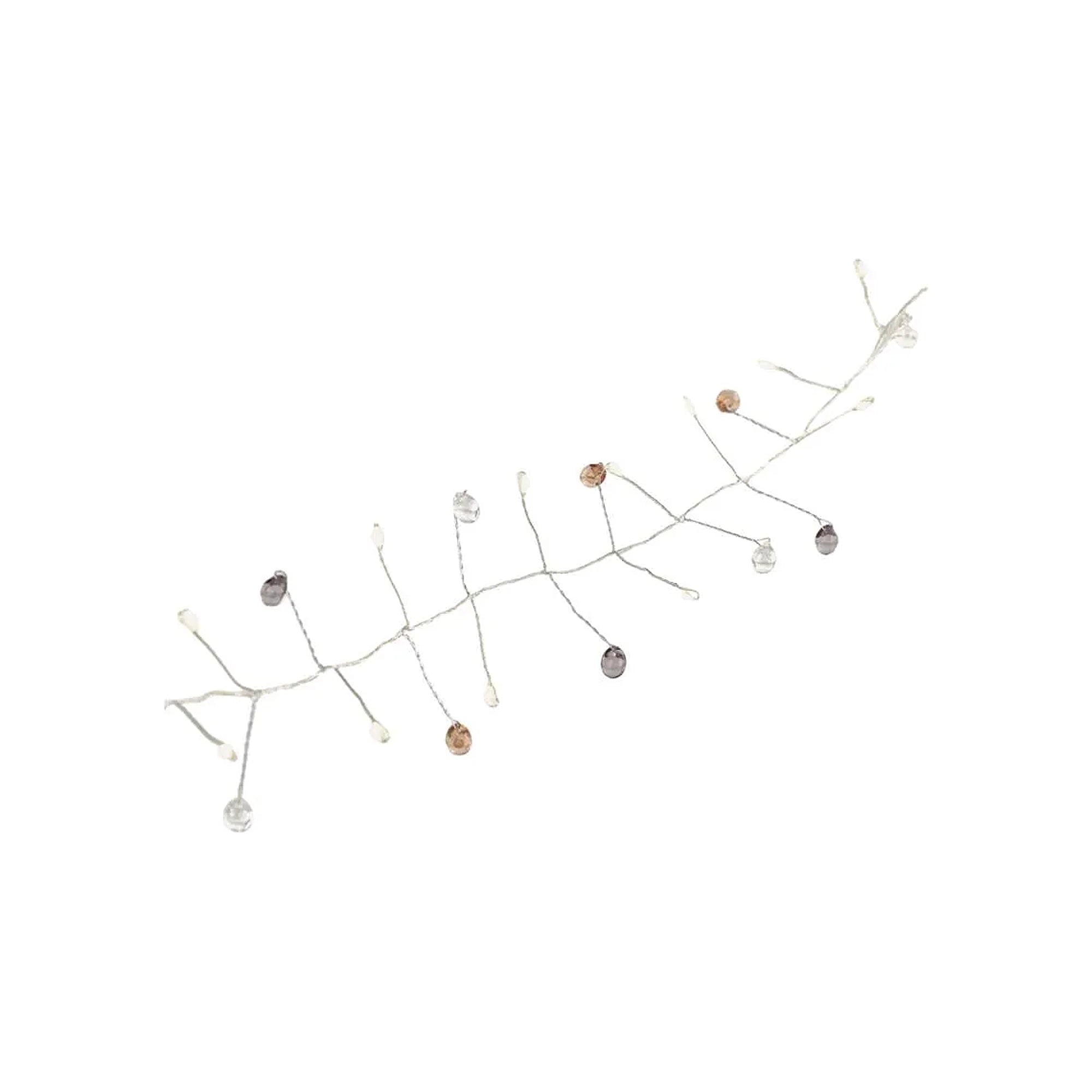 Božićna girlanda, kamenčići, LED, toplo bijela, 3xAA, IP20, 1.2m