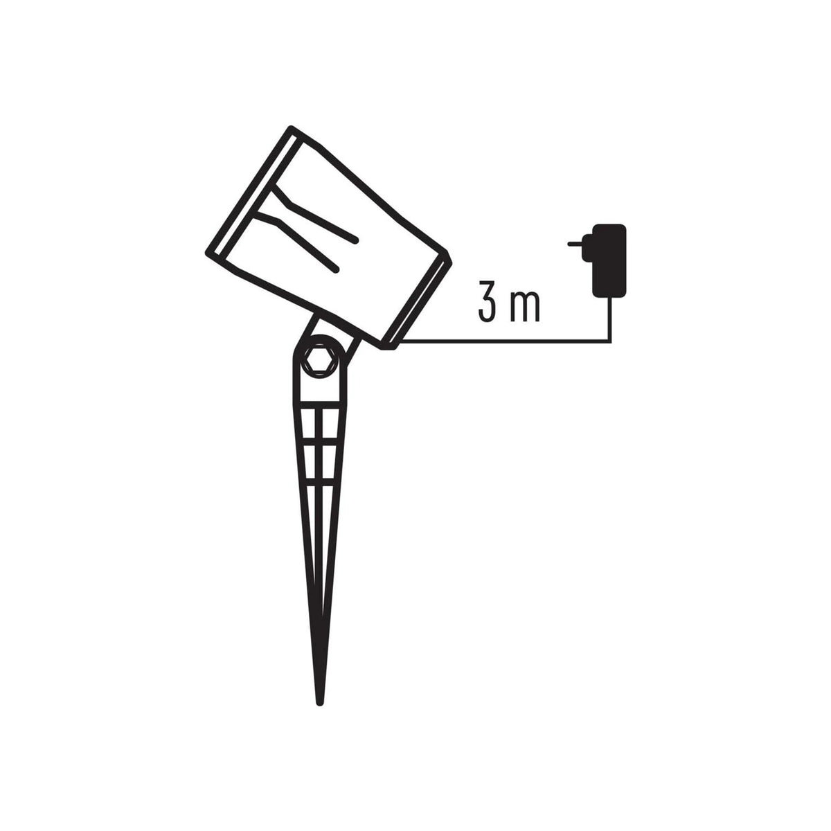 Božićni projektor, pahulje i snijeg, LED, hladno bijela, IP44