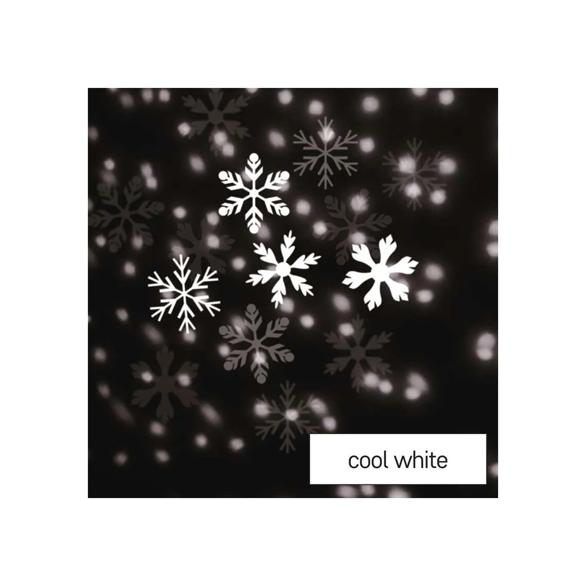 Božićni projektor, pahulje i snijeg, LED, hladno bijela, IP44