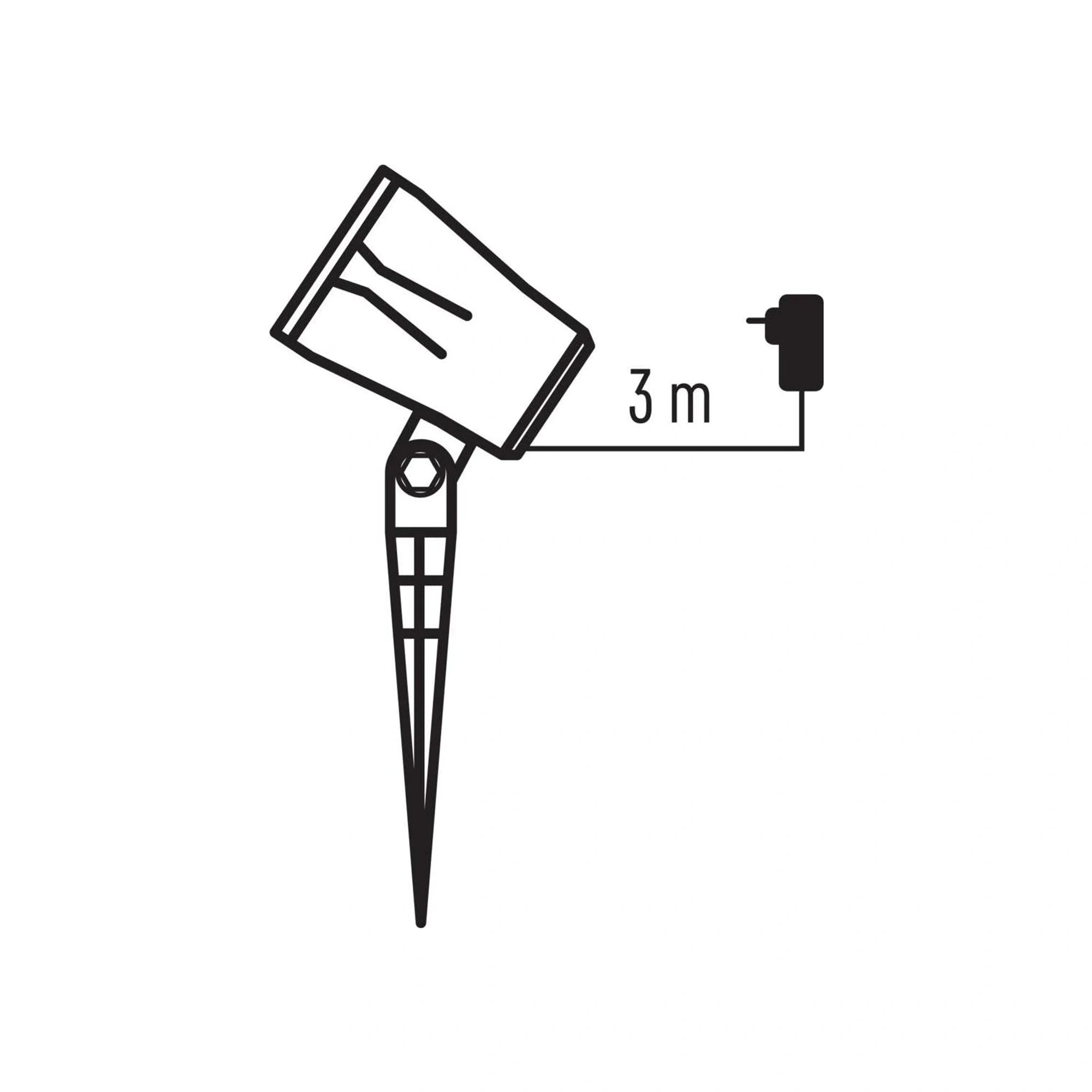 Božićni projektor, pahulje i snijeg, LED, hladno bijela, IP44