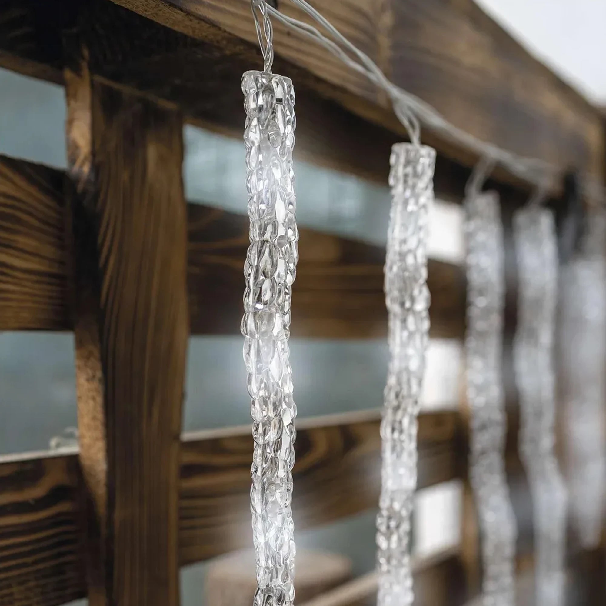 Božićna girlanda, 12 siga, LED, hladno bijela, IP44, 3.6m