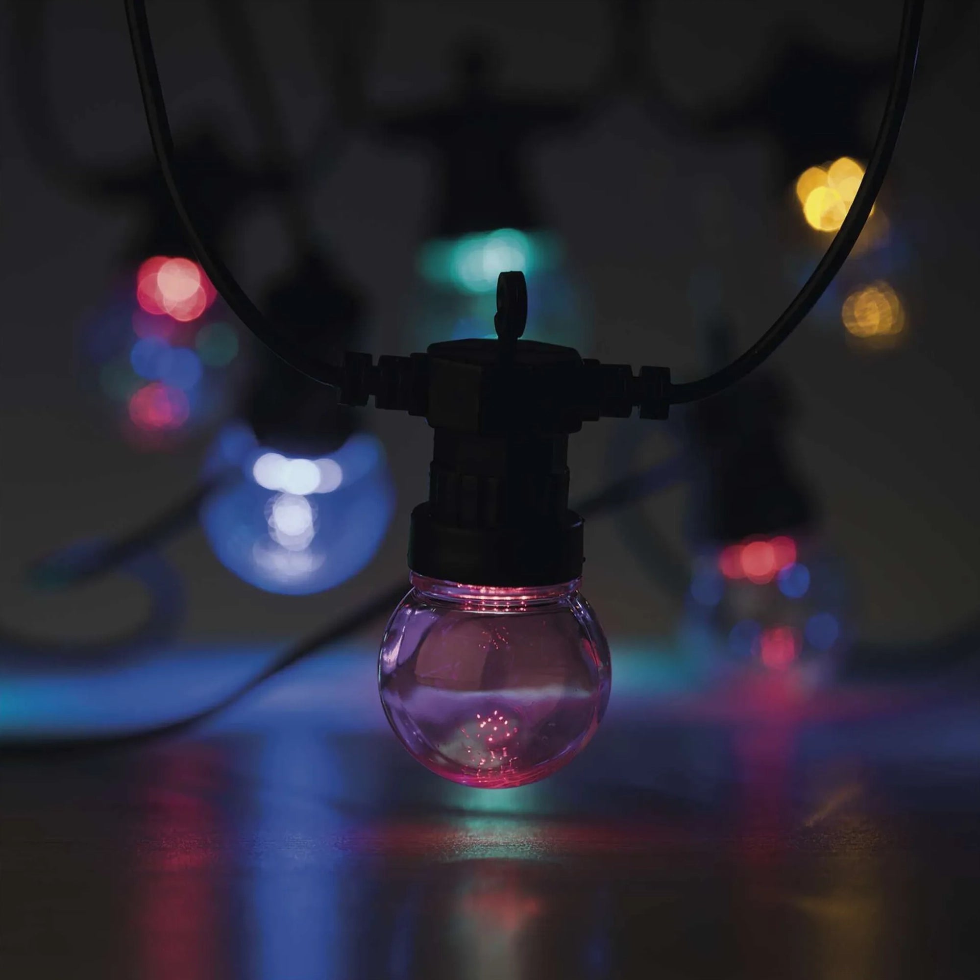 LED rasvjetni lanac, 10 žarulja, višebojne žarulje, IP44, 5m