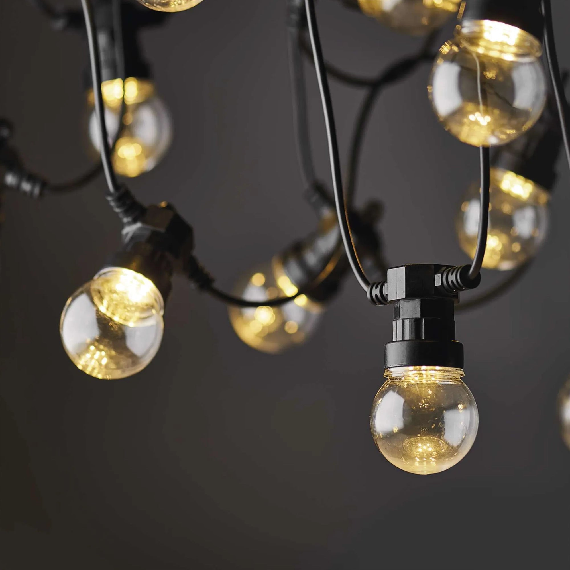 LED rasvjetni lanac, 10 žarulja, prozirne žarulje, IP44, 5m