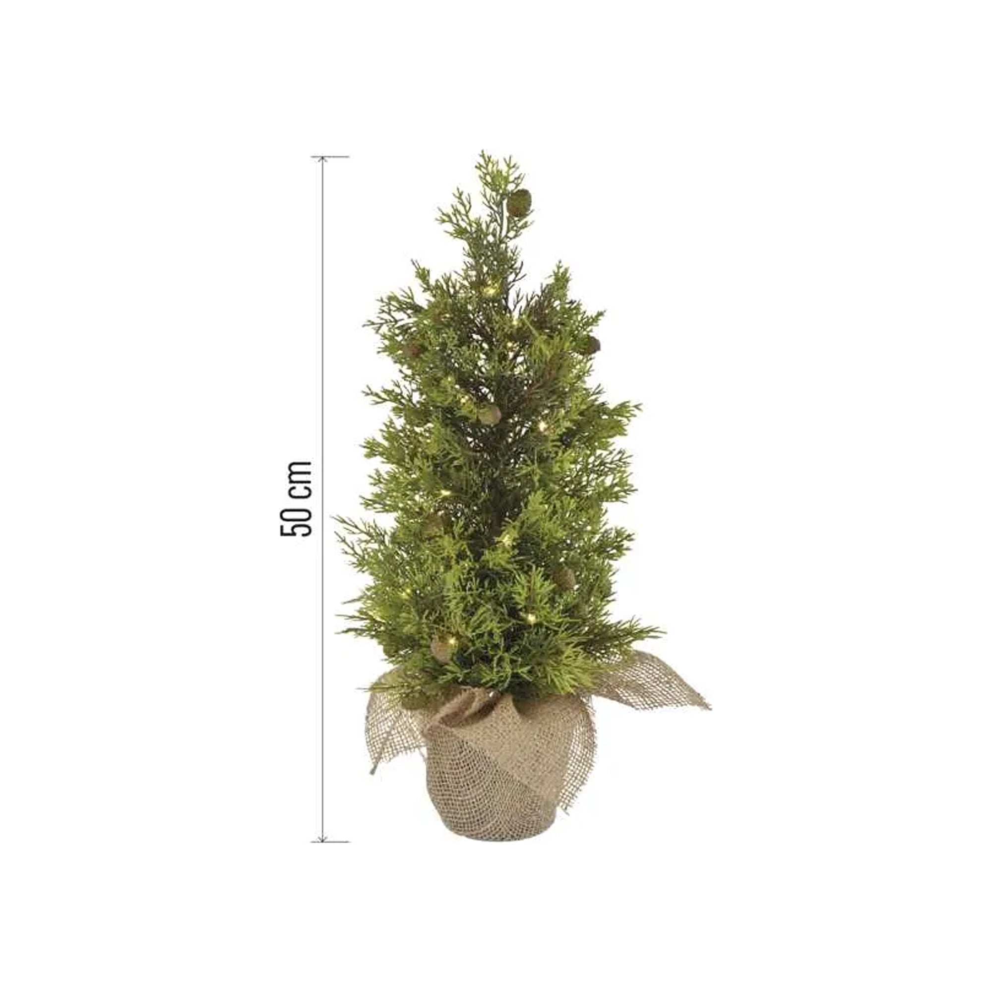 Božićno drvce, LED, toplo bijela, 3xAA, IP44, 50cm