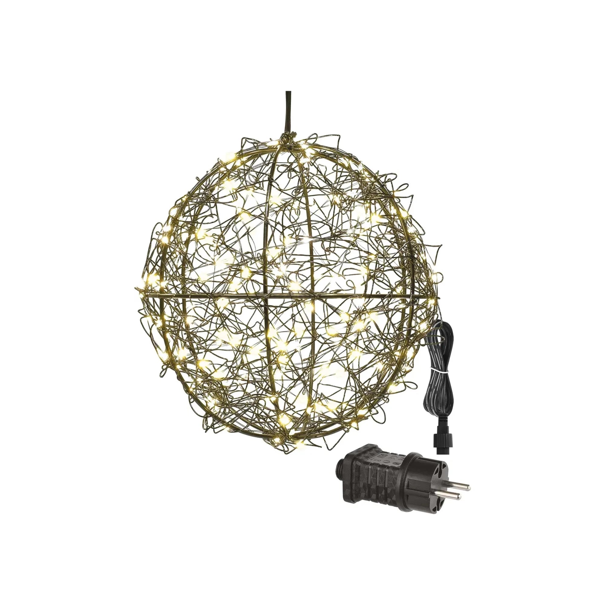 Božićna kugla, 200 lampica, LED, toplo bijela, IP44, 20cm