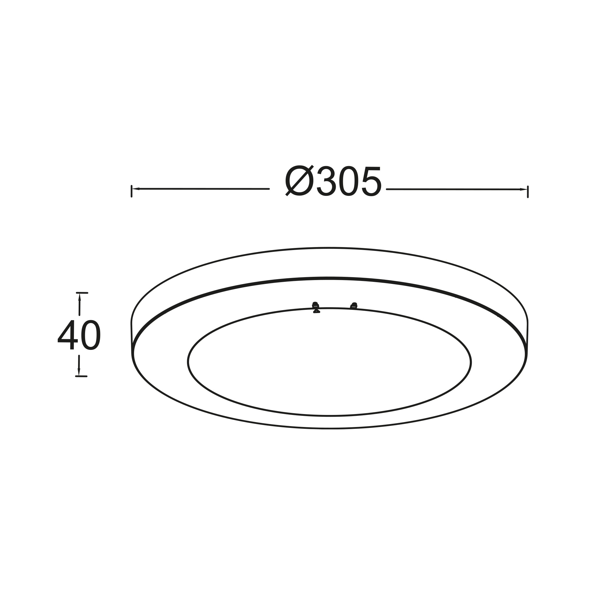 KAYAH LED stropna svjetiljka 16,5W 3000K