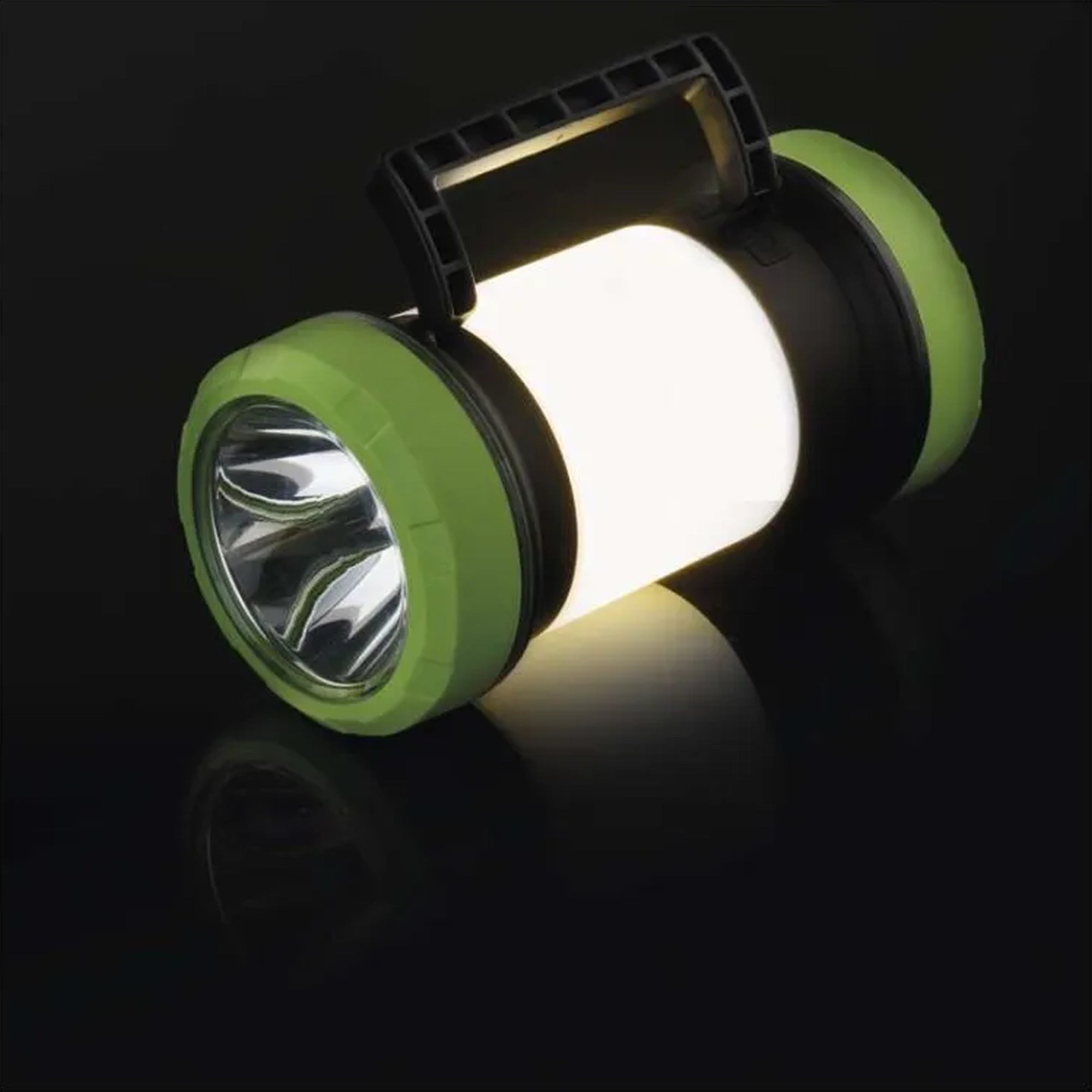 LED svjetiljka za kampiranje P2313, crno-zelena, punjiva, 350lm, 260m
