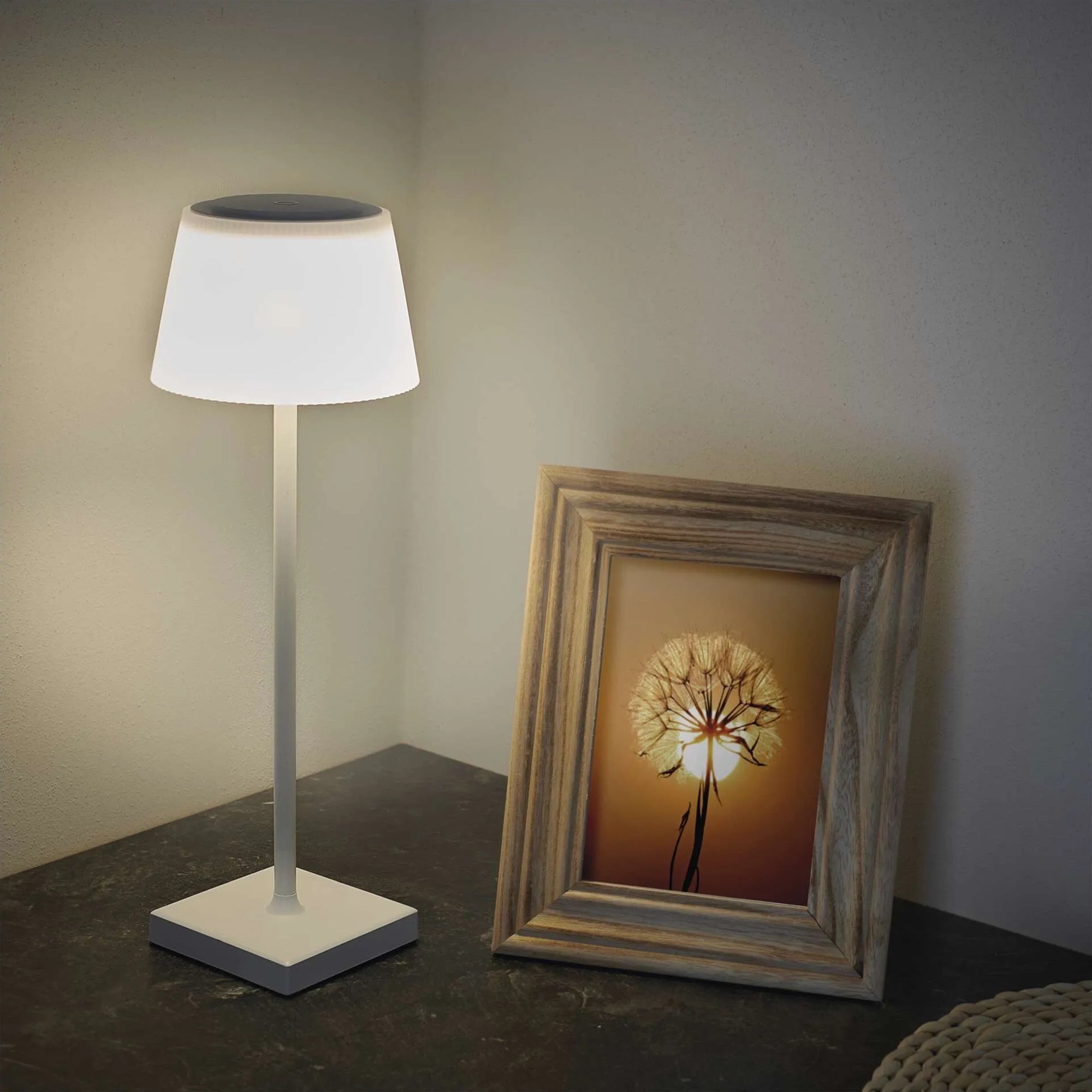 KATIE LED stolna lampa, punjiva, bijela, 4W, CCT, IP44, 385mm