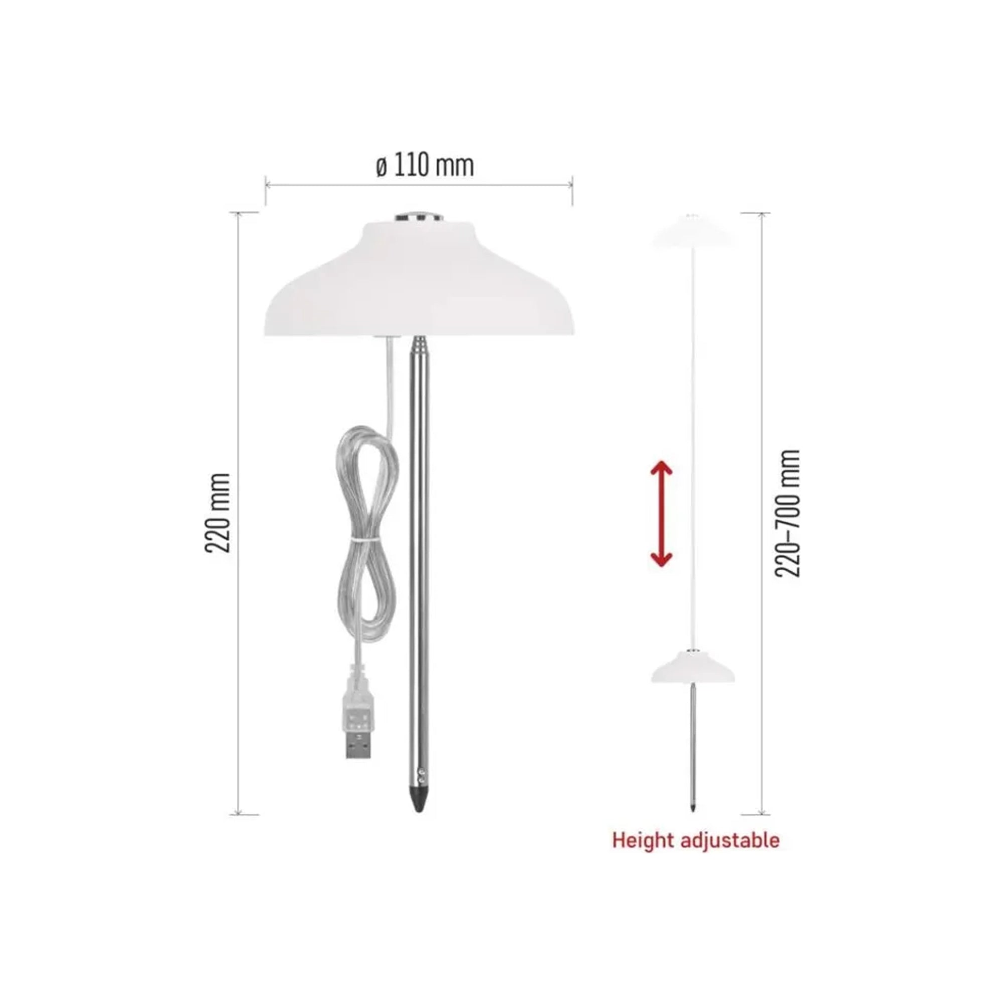 LED lampa za biljke GROW, bijela, 5W, 15 LED dioda, IP20