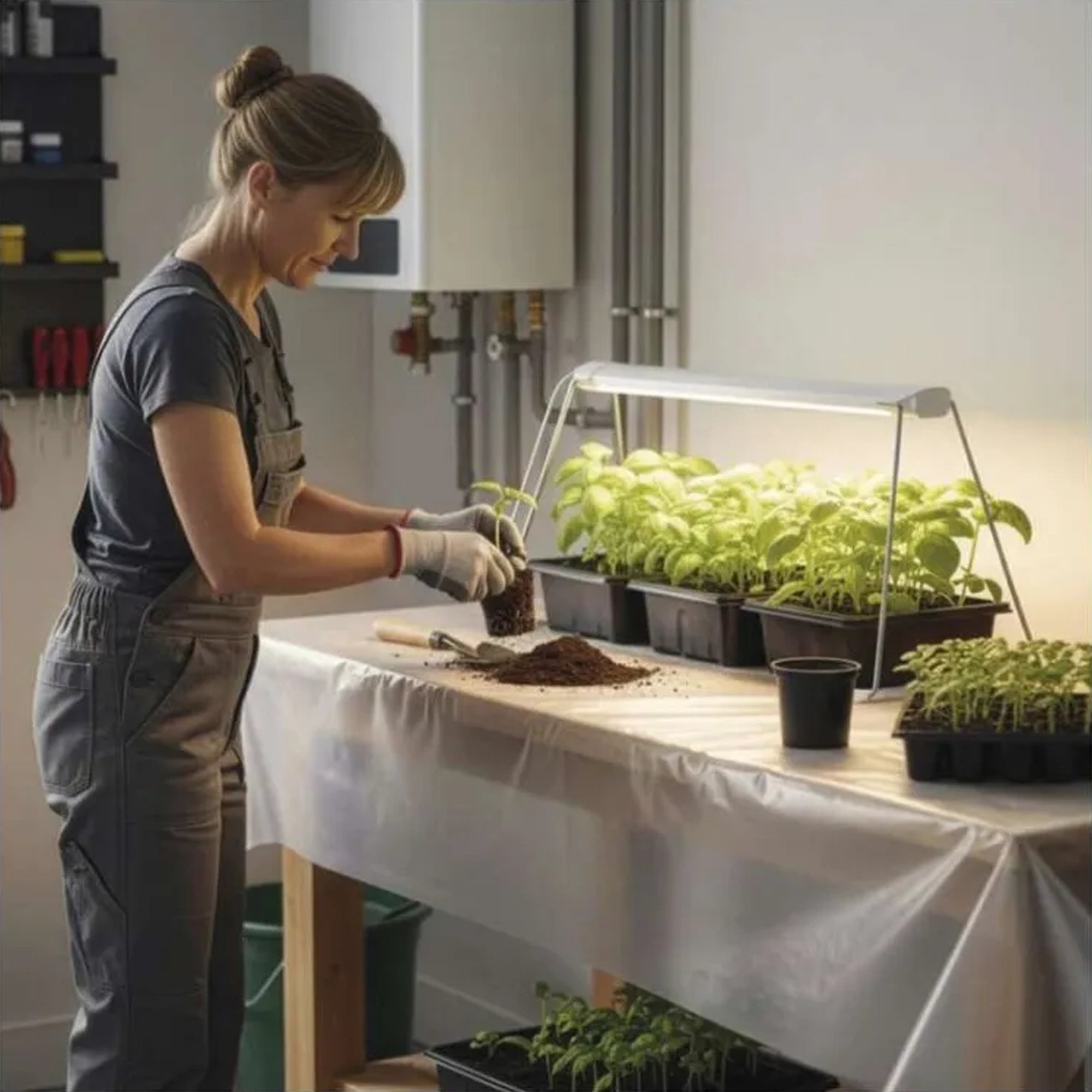 LED lampa za biljke GROW, bijela, 15W, 28 LED dioda, IP20