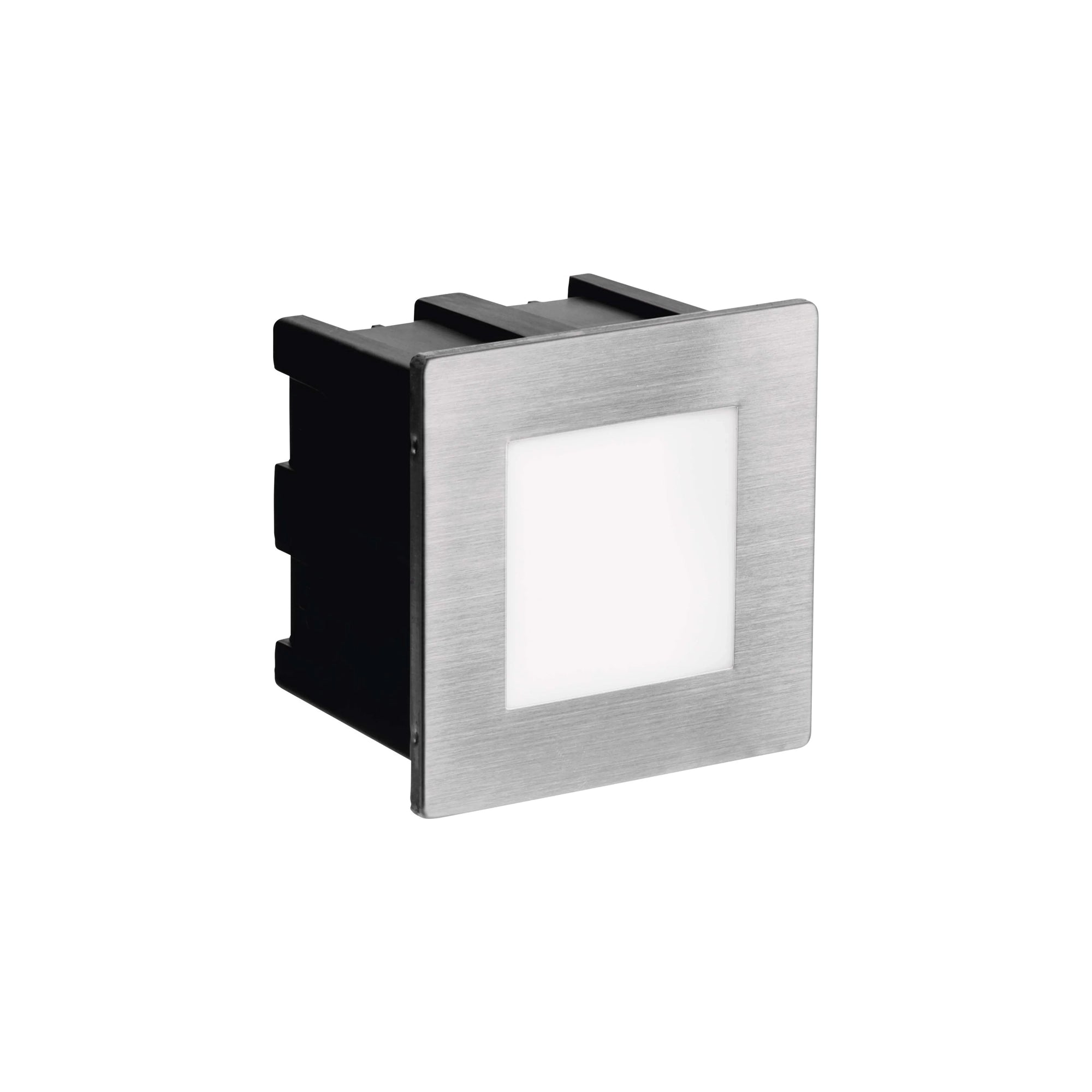 AMAL LED svjetlo za stepenice, ugradbeno, srebrno, 2W, 3000K, IP65, 80mm