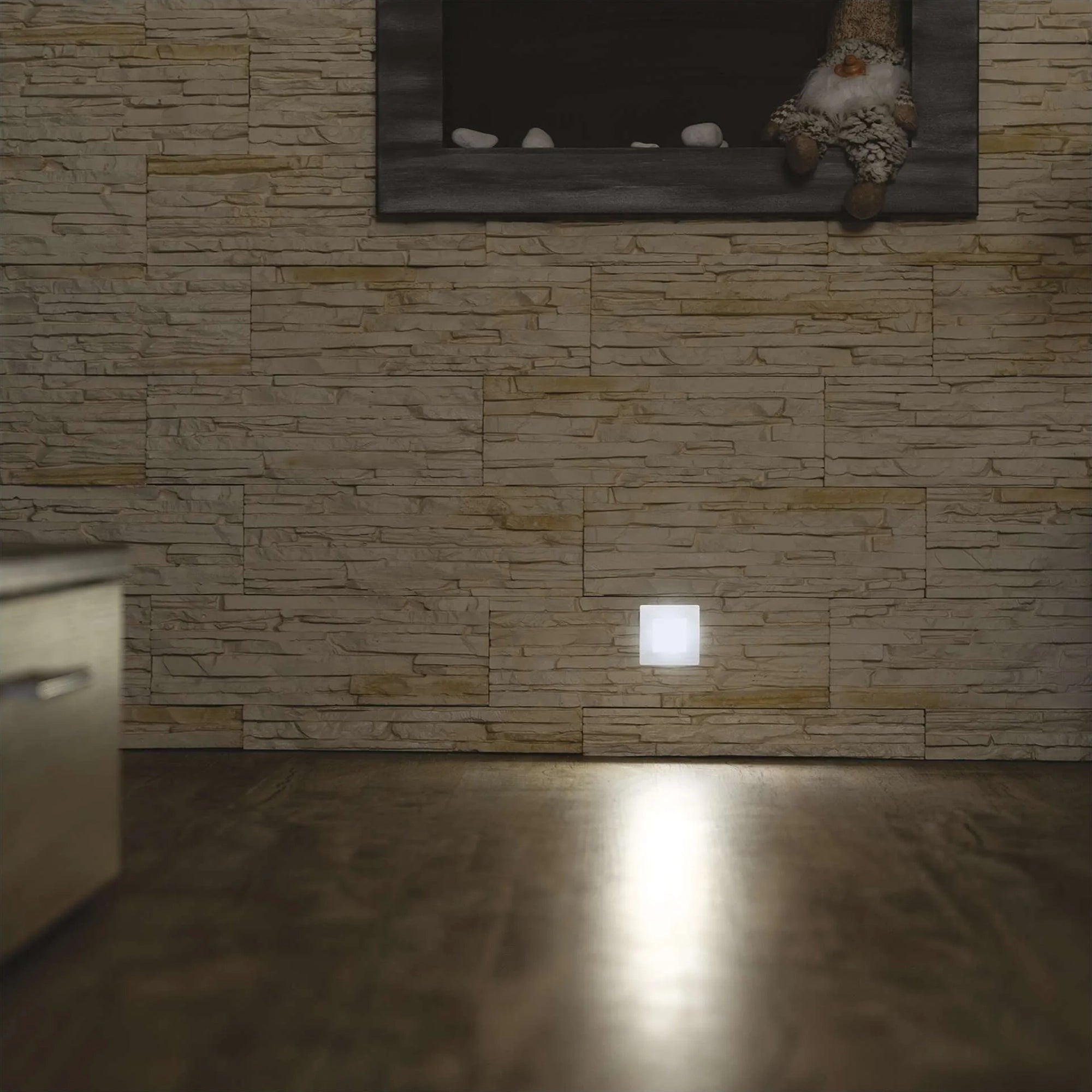 AMAL LED svjetlo za stepenice, ugradbeno, srebrno, 2W, 4000K, IP65, 80mm