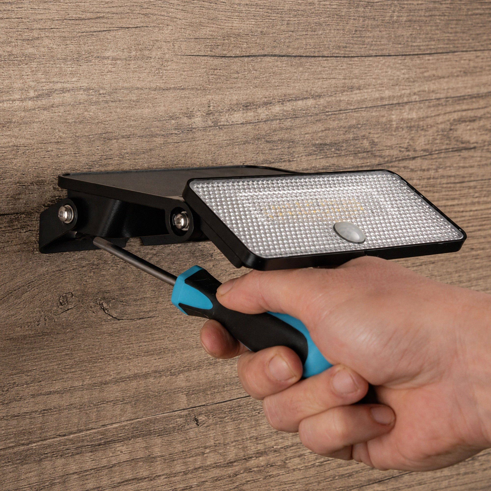 LED solarni reflektor SOLO S, senzor pokreta, crni, 4000K, IP54