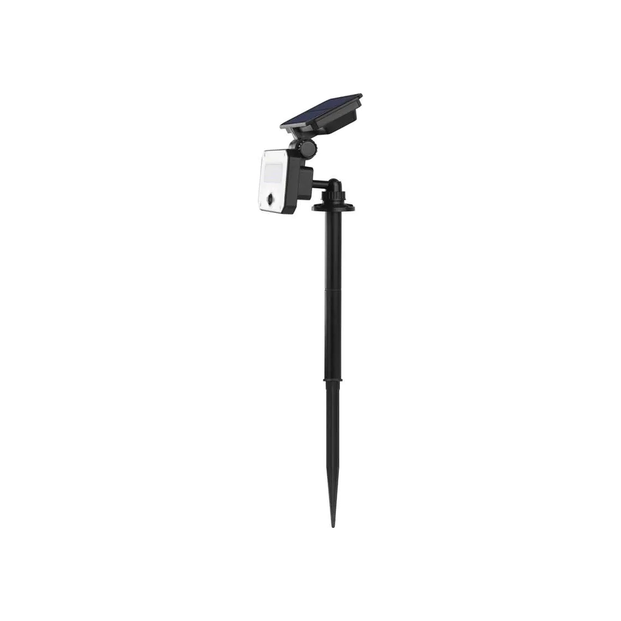 LED solarni reflektor SPILO, s daljinskim, senzor pokreta, crni, 3000K, IP54