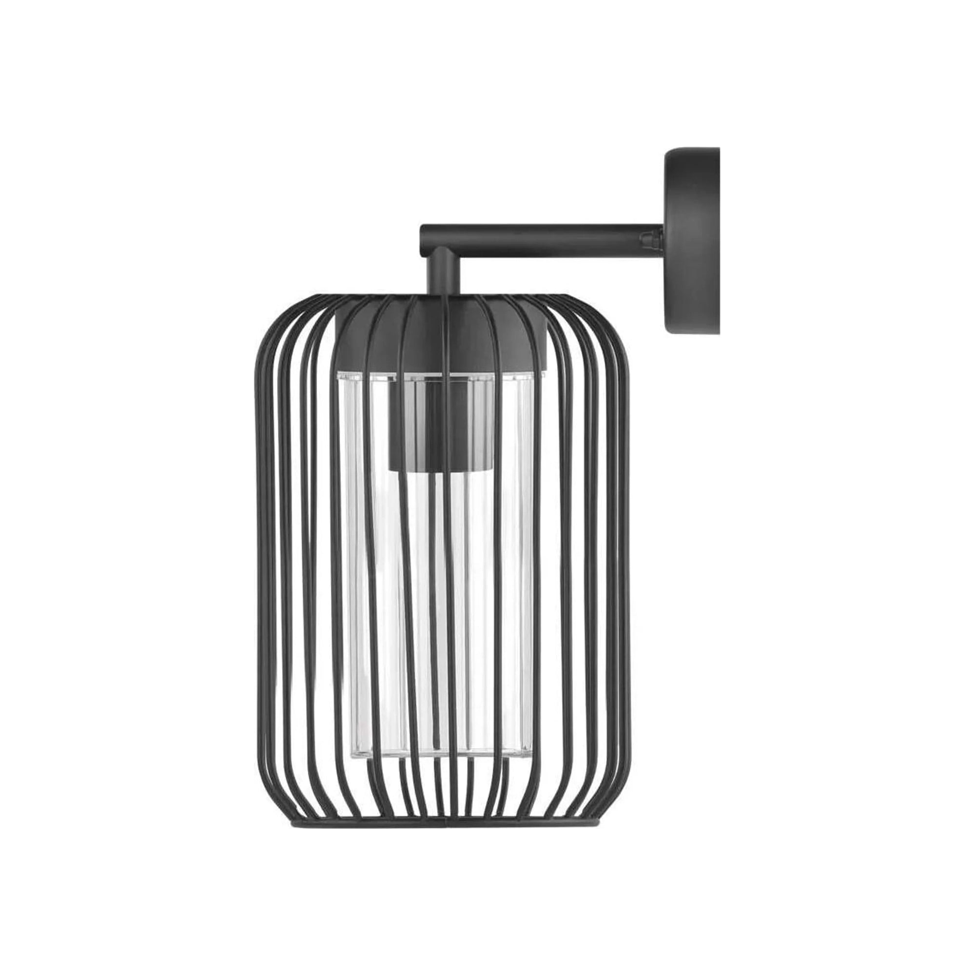 SALVIA wall lamp, black, 1xE27, IP44, 285mm