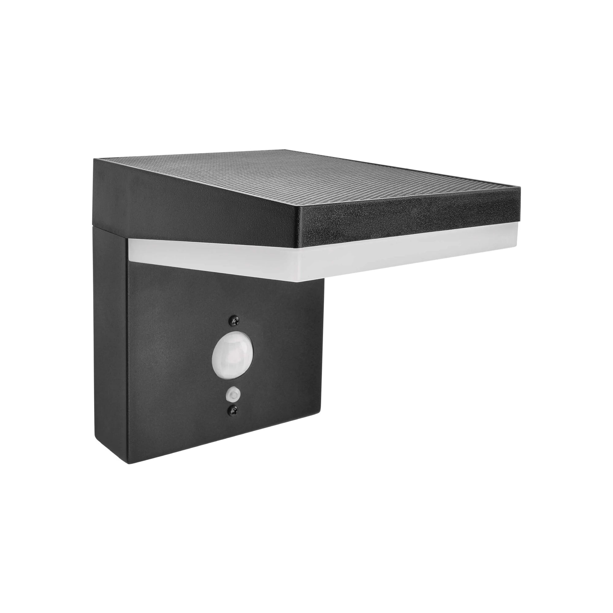 VEREA LED solarna zidna svjetiljka, senzor pokreta, crna, 4.4W, 3000K, IP44, 130mm