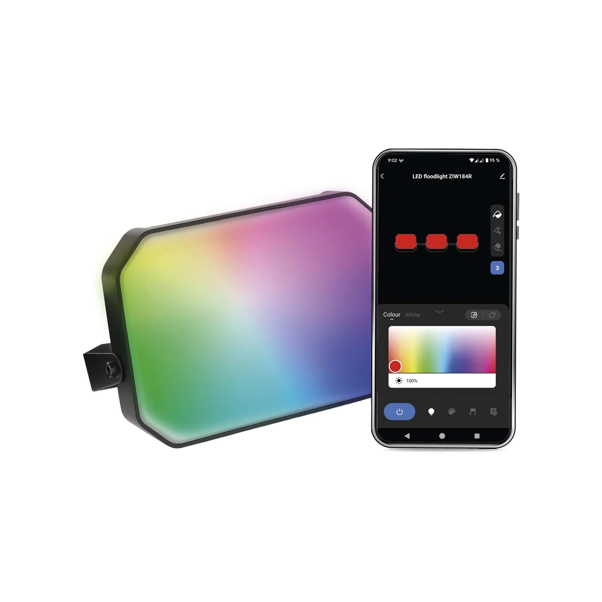 Vanjski LED reflektor, GoSmart, set za proširenje, 1 komad, 4W, RGBIC, WiFi, IP65