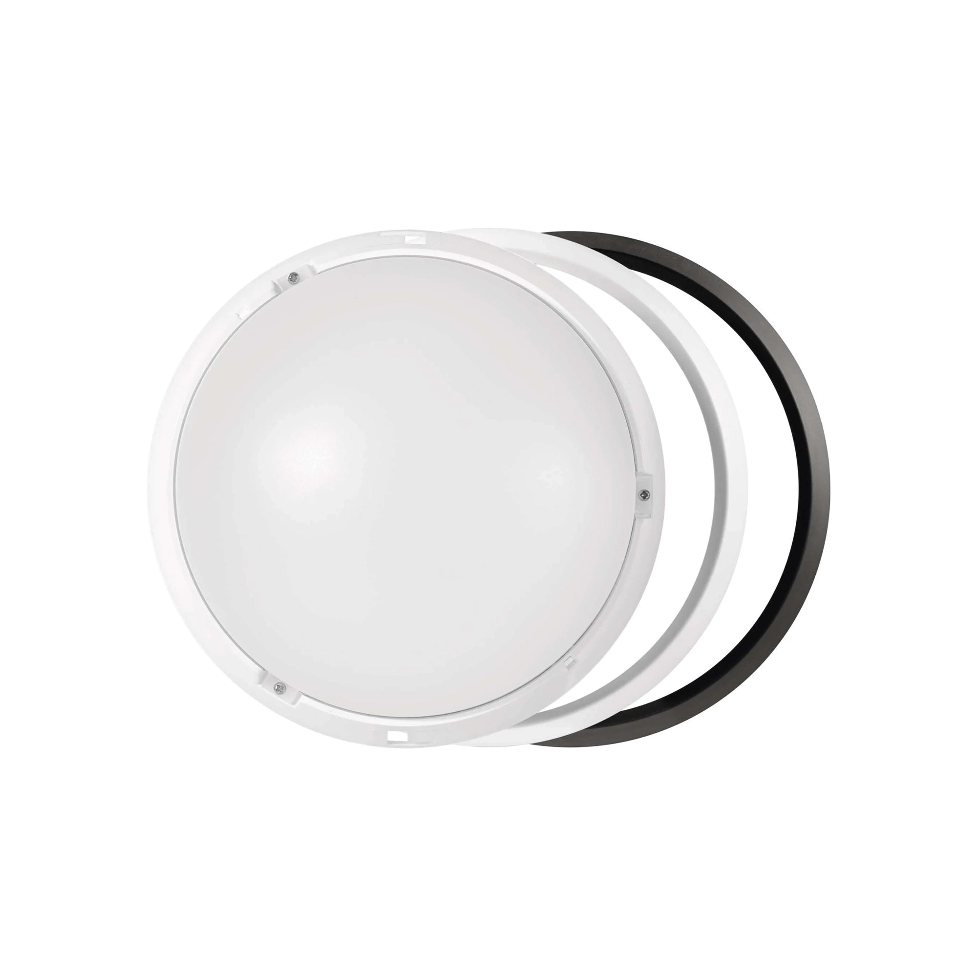 ZURI LED plafonjera, crna/bijela, 14W, 3000K, IP54, Ø215mm