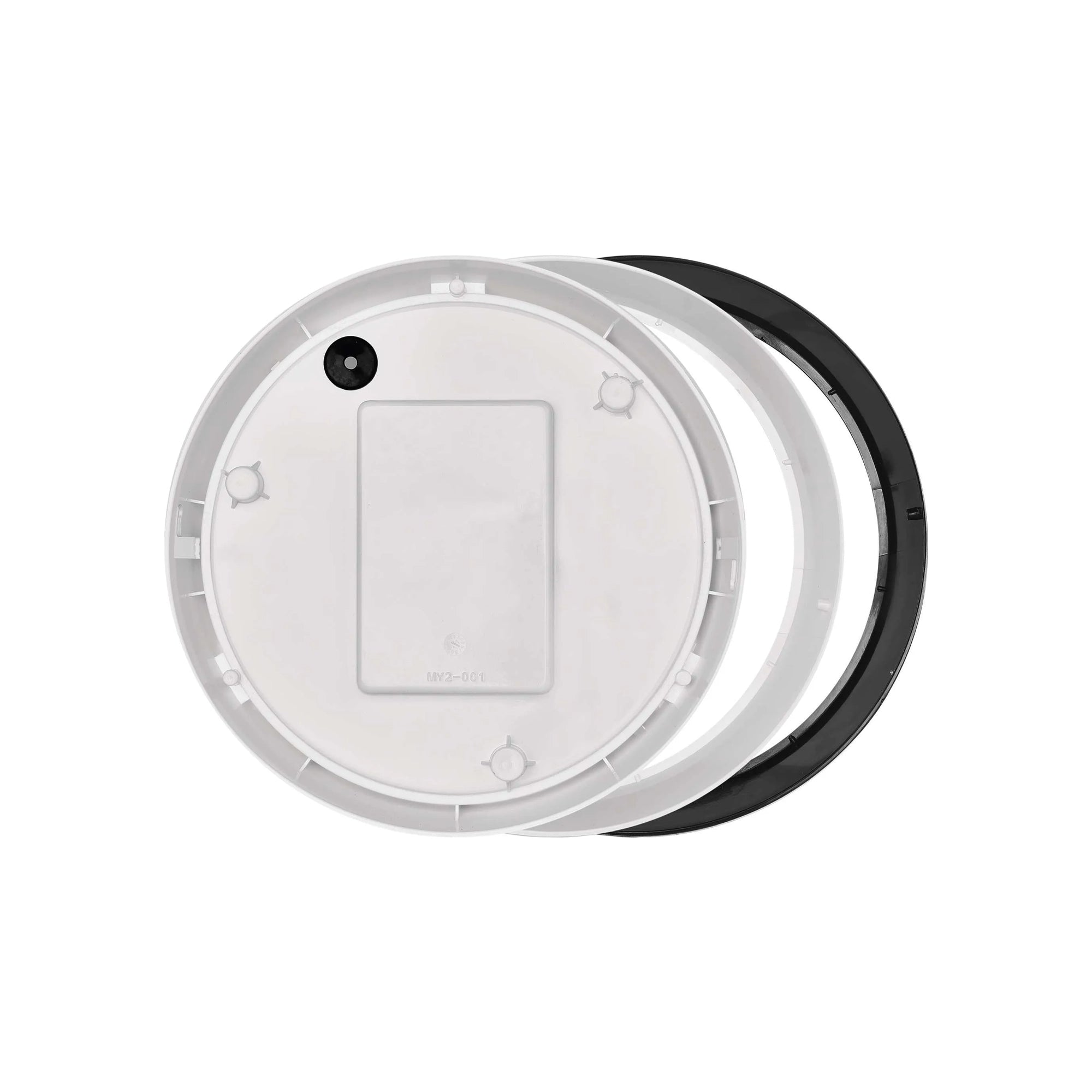 ZURI LED plafonjera, senzor pokreta, crna/bijela, 14W, 3000K, IP54, Ø215mm
