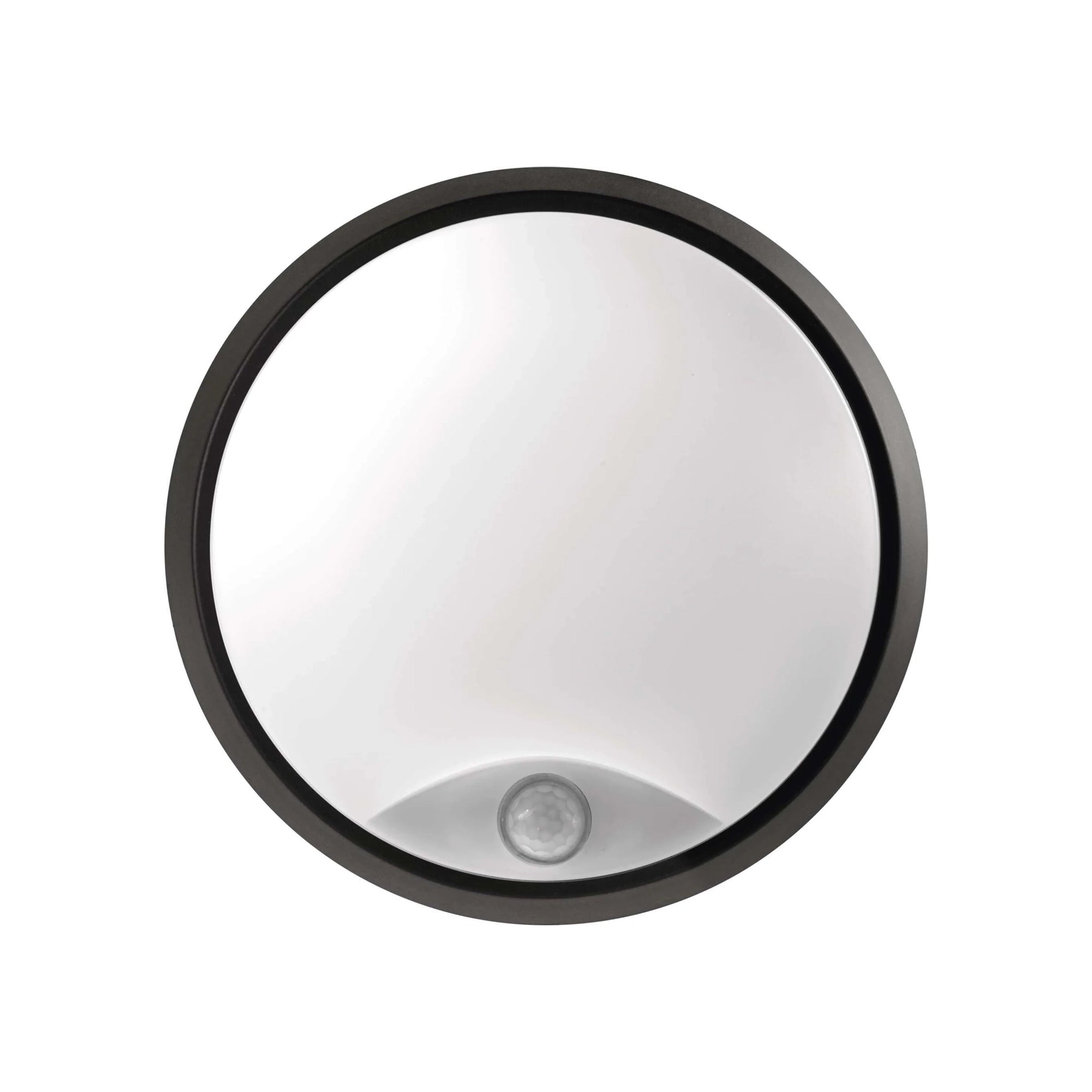 ZURI LED plafonjera, senzor pokreta, crna/bijela, 14W, 3000K, IP54, Ø215mm