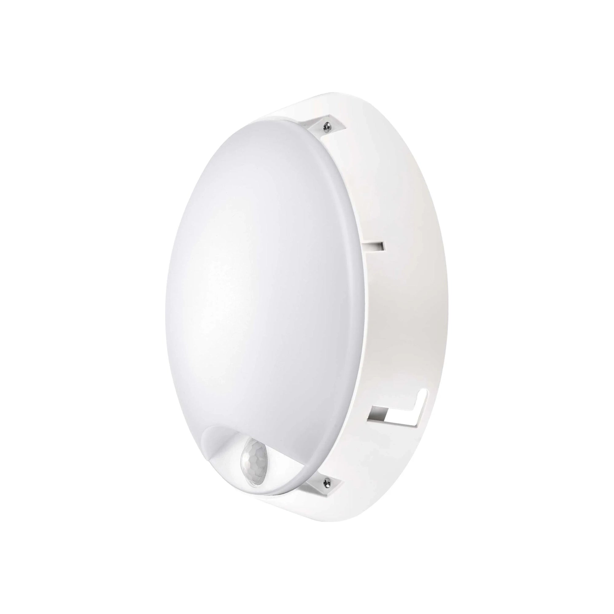 ZURI LED plafonjera, senzor pokreta, crna/bijela, 14W, 3000K, IP54, Ø215mm