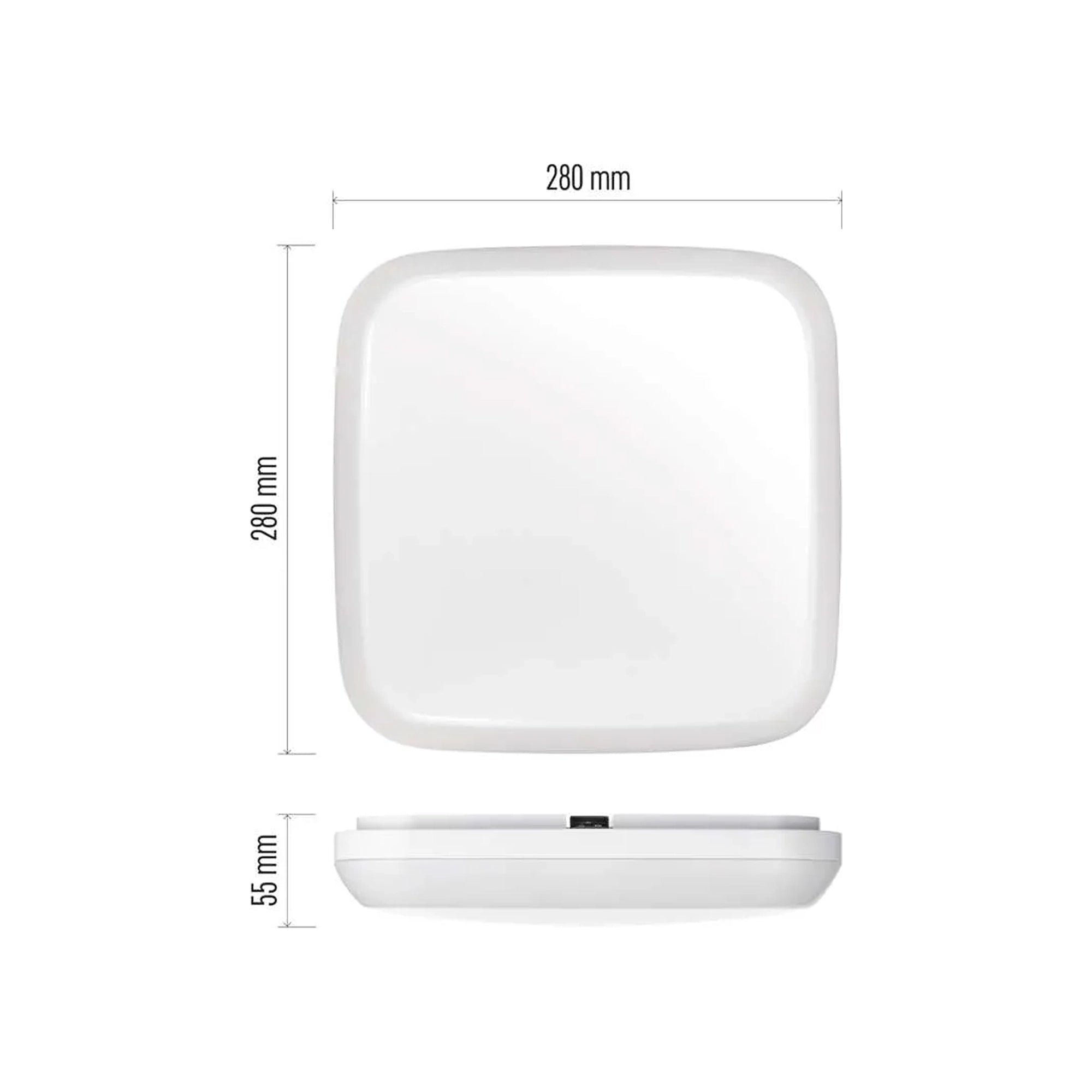 DORI LED plafonjera, kvadratna, bijela, 18W, 4000K, IP54, 280x280mm