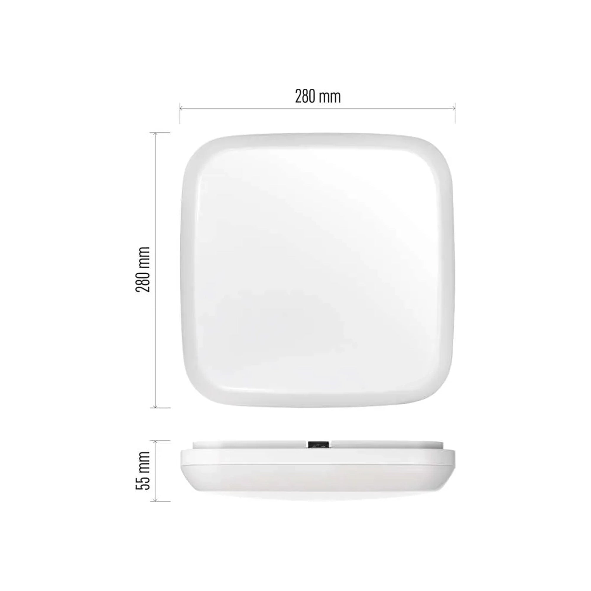 DORI LED plafonjera, kvadratna, bijela, 24.5W, 4000K, IP54, 280x280mm