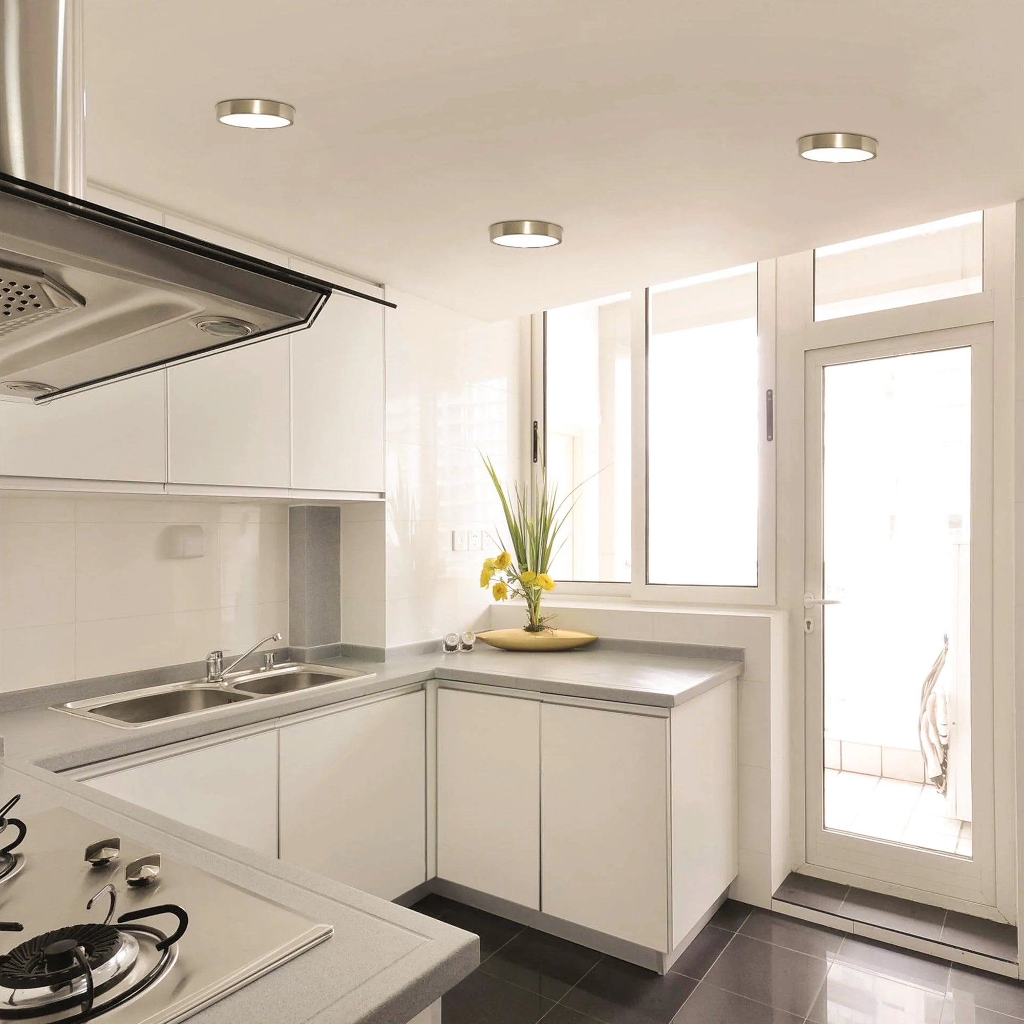 NEXXO LED panel, nadgradni, okrugli, srebrni, 12.5W, CCT, IP20/IP40, Ø170mm