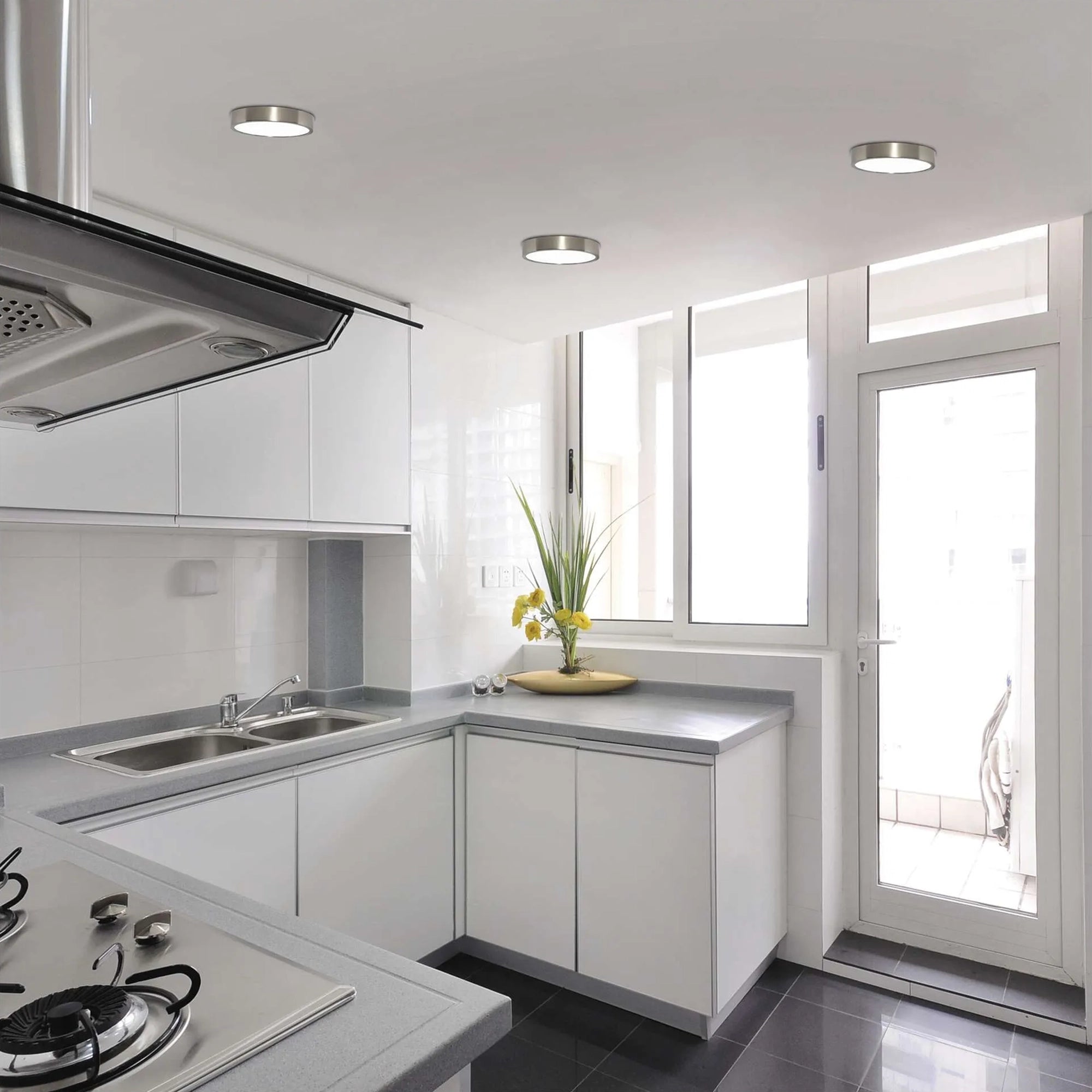 NEXXO LED panel, nadgradni, okrugli, srebrni, 12.5W, CCT, IP20/IP40, Ø170mm