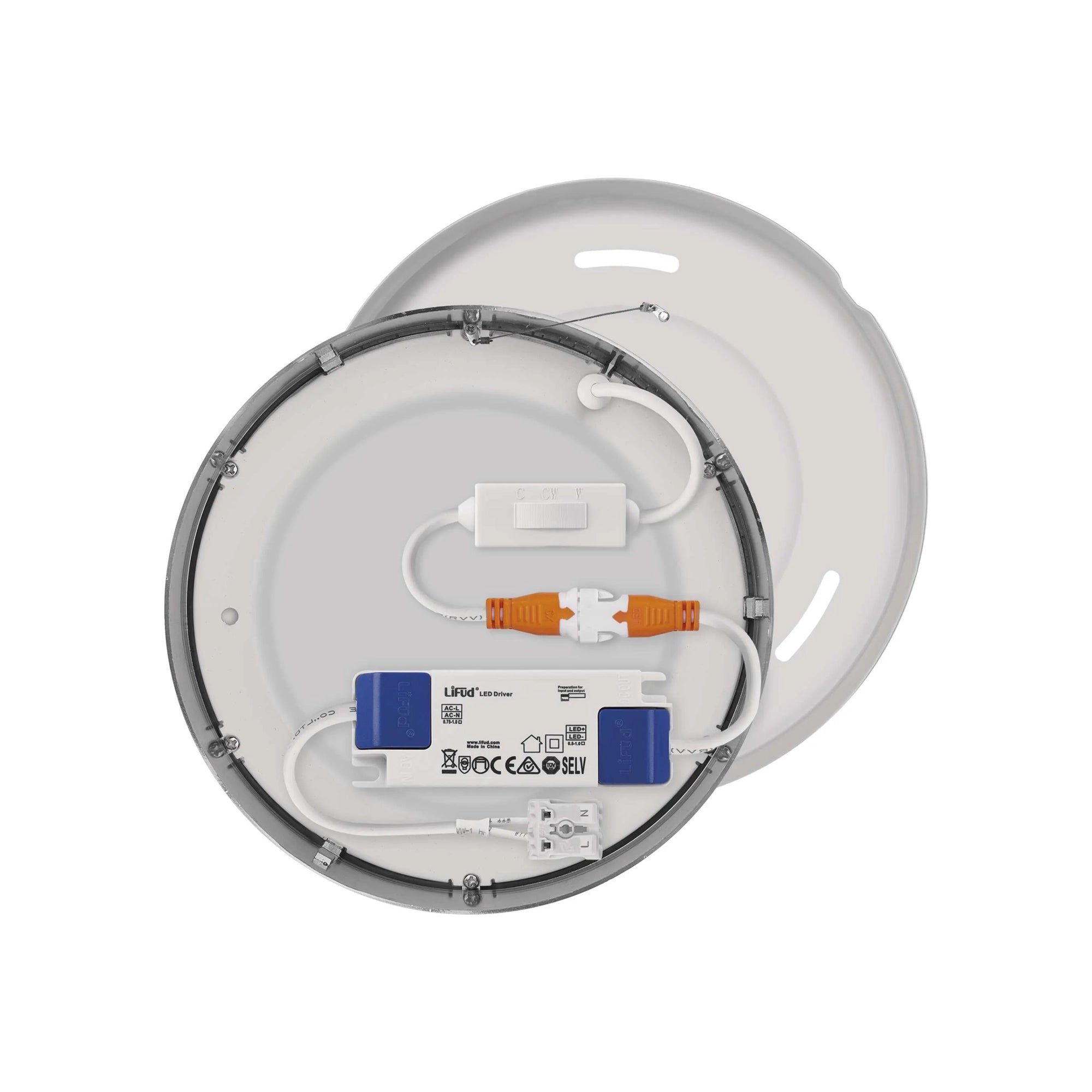 NEXXO LED panel, nadgradni, okrugli, srebrni, 12.5W, CCT, IP20/IP40, Ø170mm