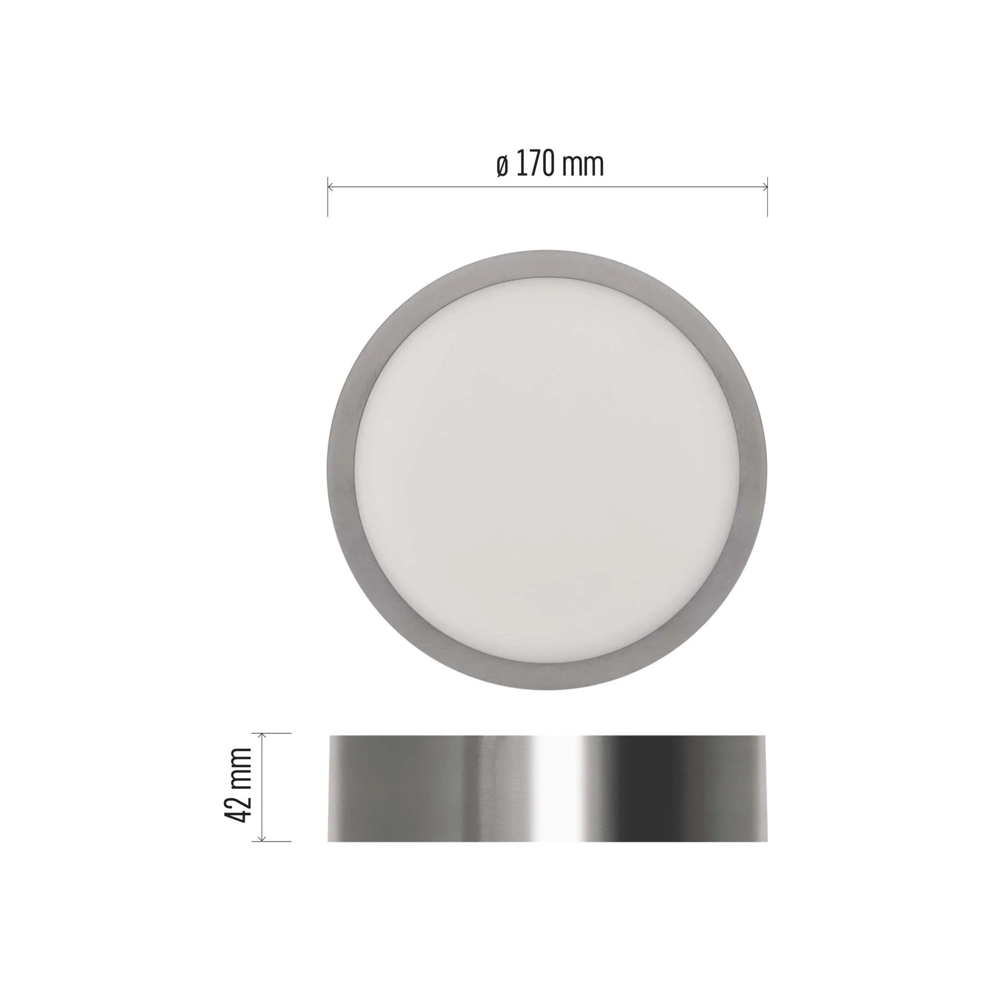 NEXXO LED panel, nadgradni, okrugli, srebrni, 12.5W, CCT, IP20/IP40, Ø170mm