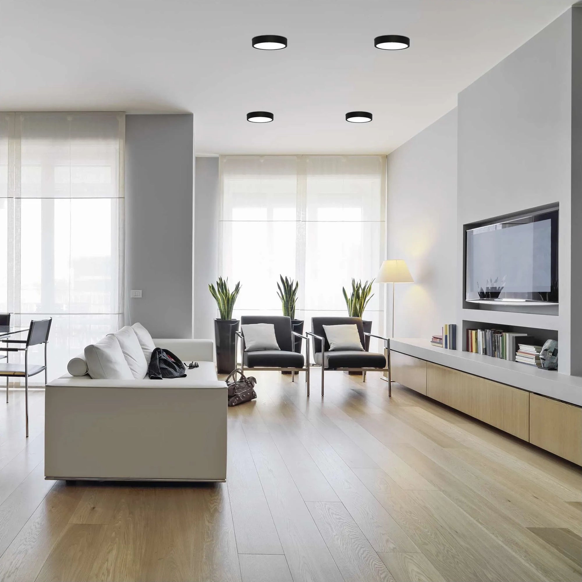 NEXXO LED panel, nadgradni, okrugli, crni, 12.5W, CCT, IP20/IP40, Ø170mm