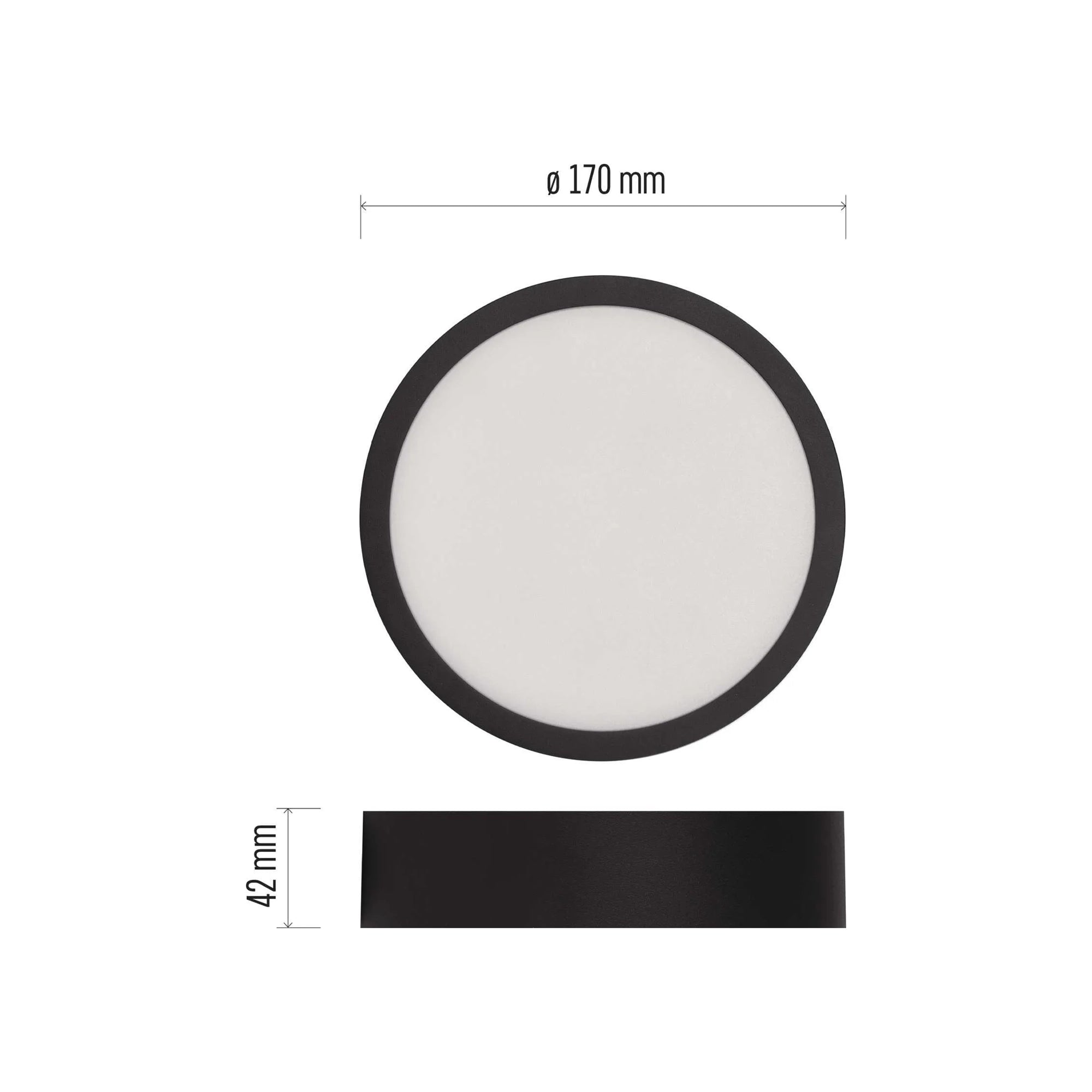 NEXXO LED panel, nadgradni, okrugli, crni, 12.5W, CCT, IP20/IP40, Ø170mm