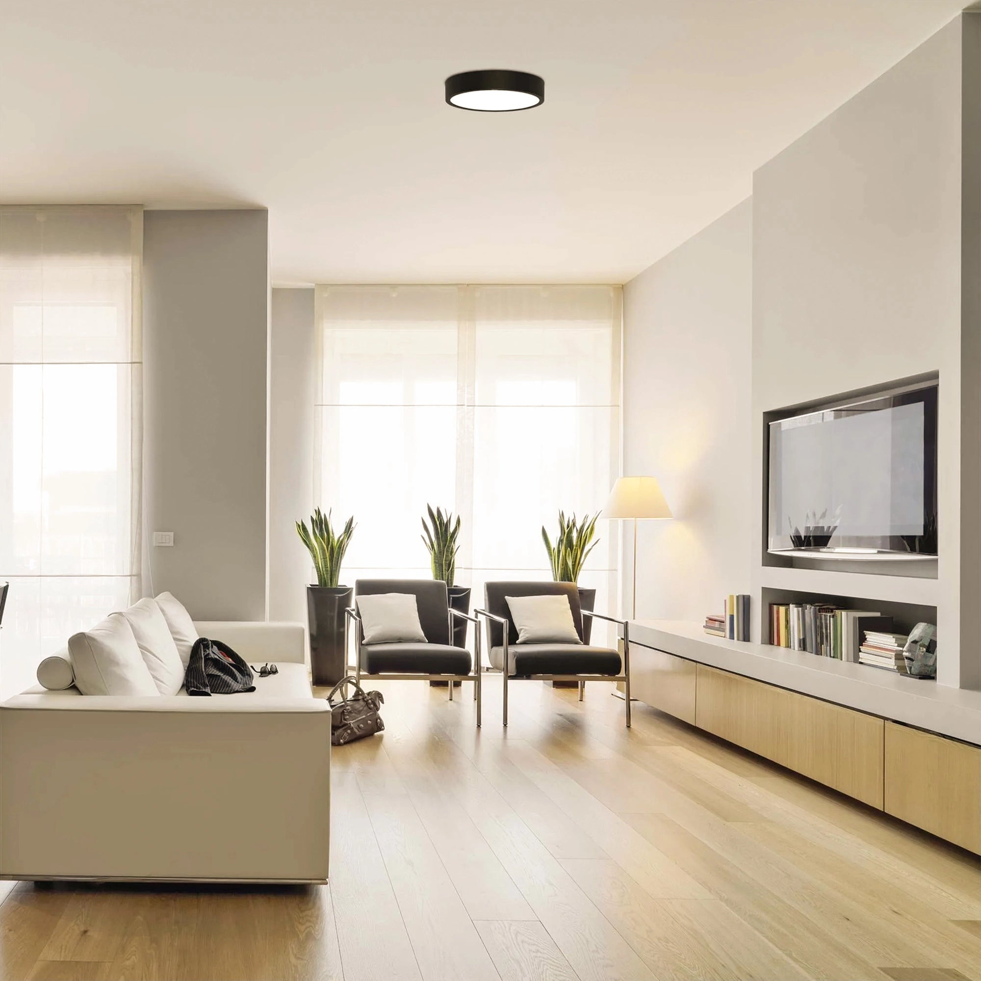 NEXXO LED panel, nadgradni, okrugli, crni, 21W, CCT, IP20/IP40, Ø225mm
