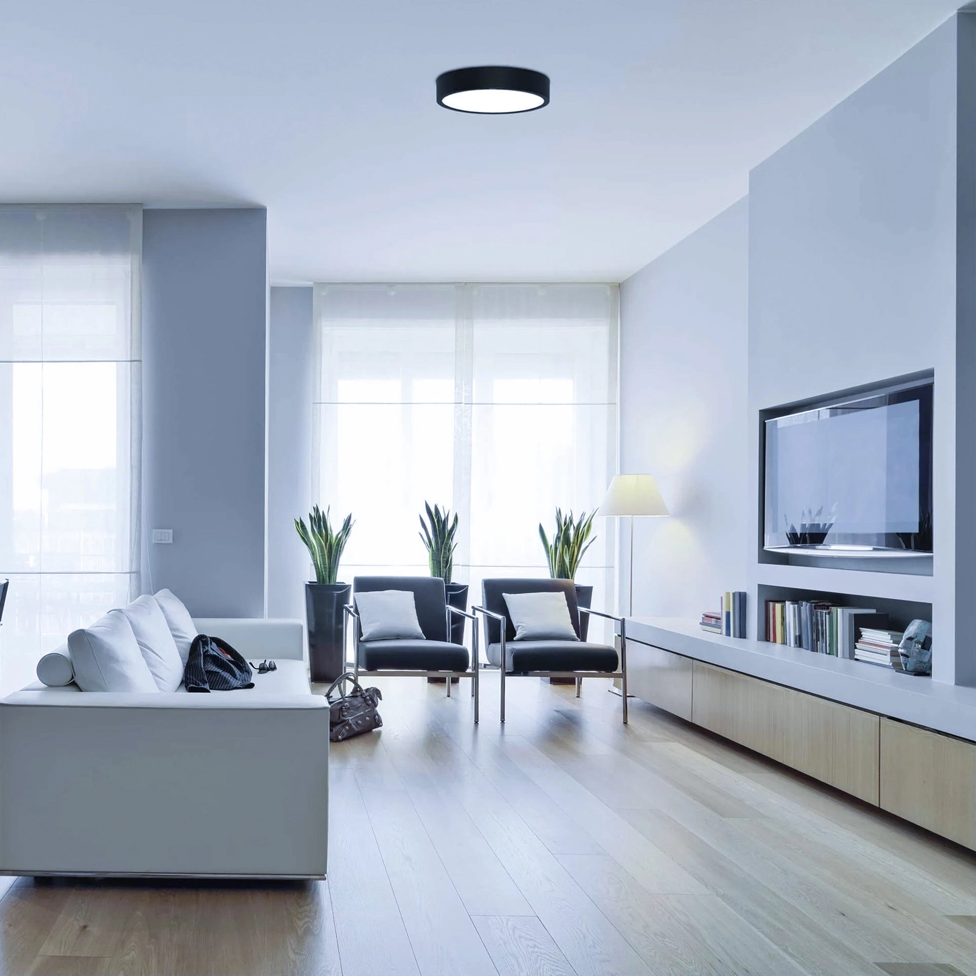 NEXXO LED panel, nadgradni, okrugli, crni, 28.5W, CCT, IP20/IP40, Ø300mm