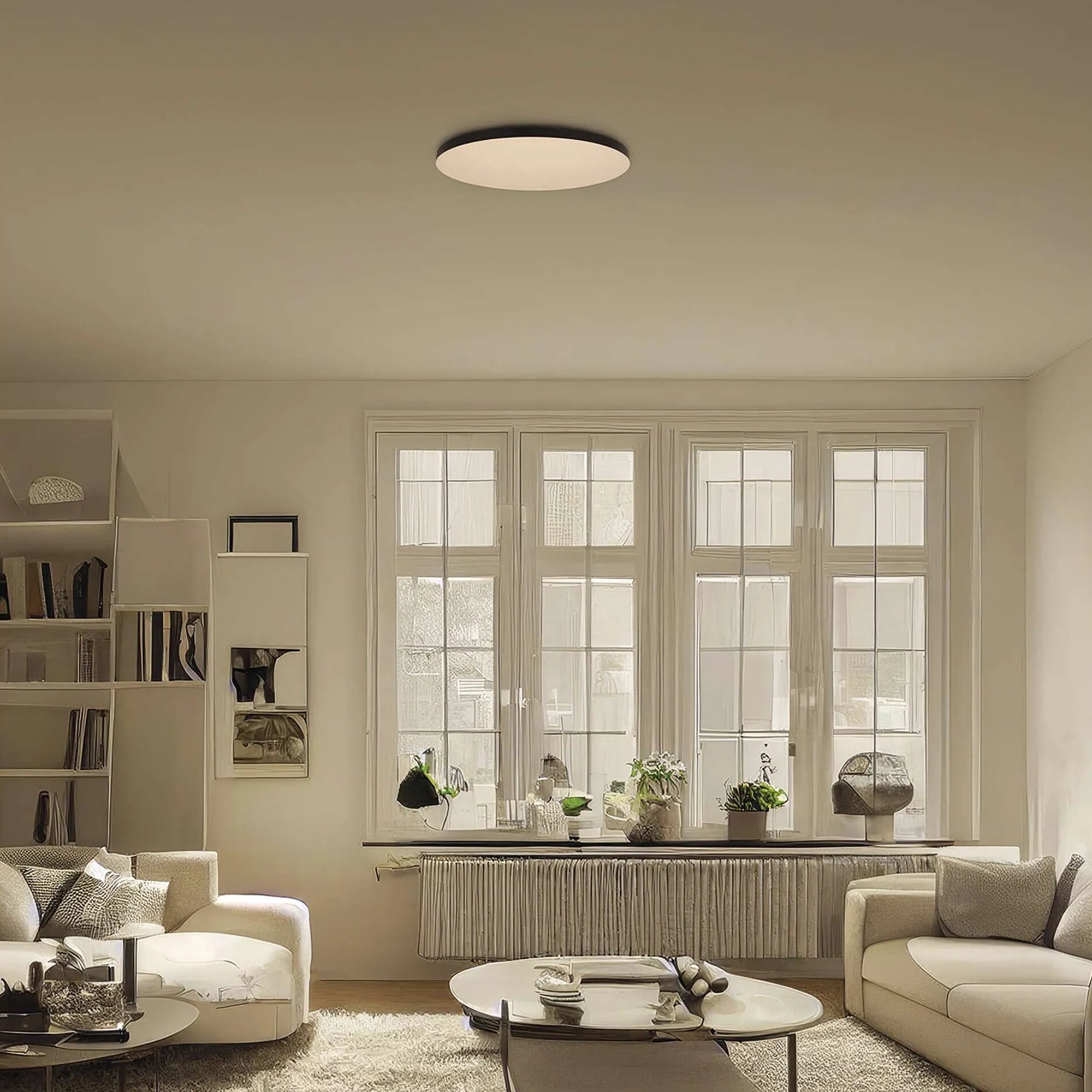 DIONI LED plafonjera, crna, 18W, CCT, IP55, Ø360mm