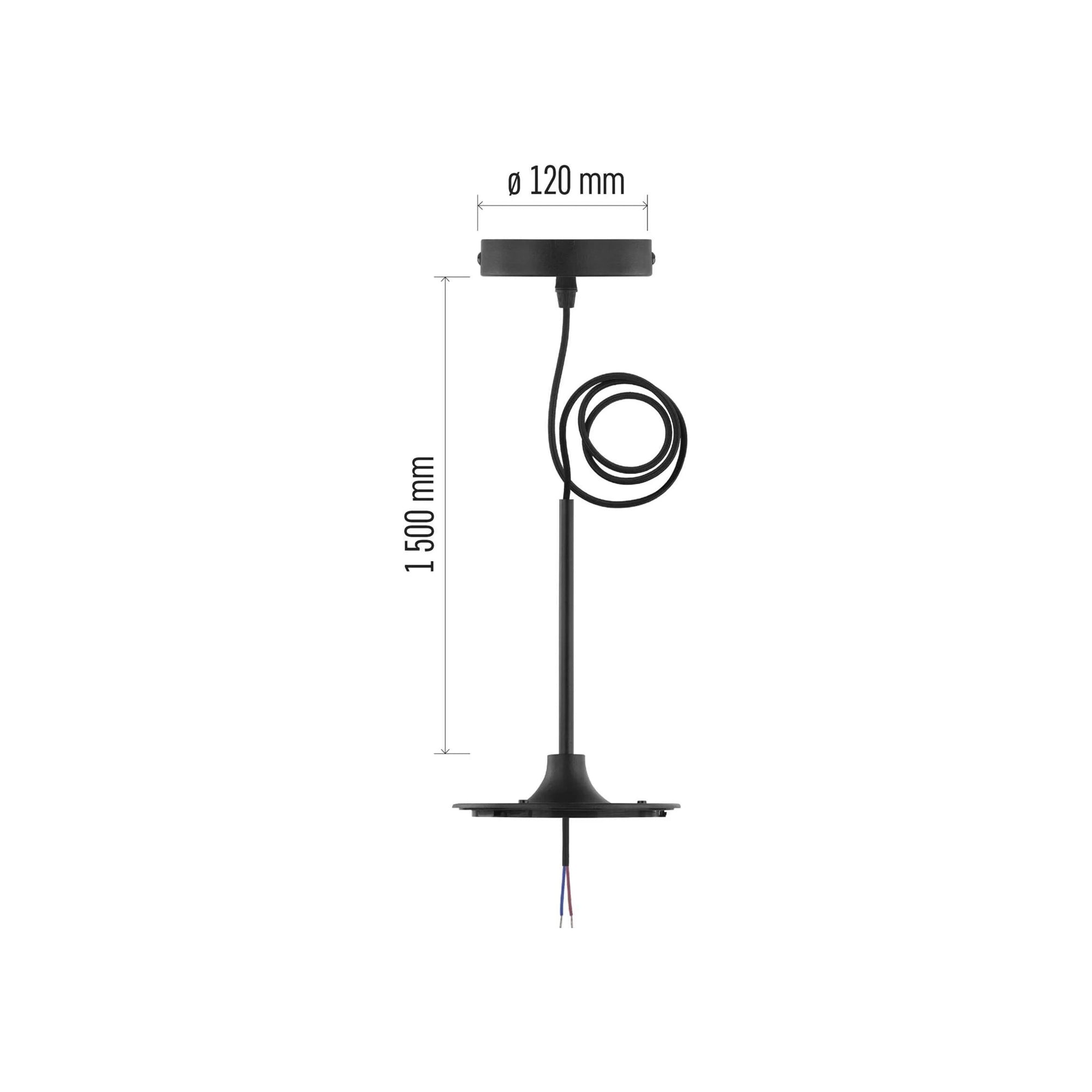 Ovjesni pribor za DIONI LED plafonjeru, crni, 1500mm
