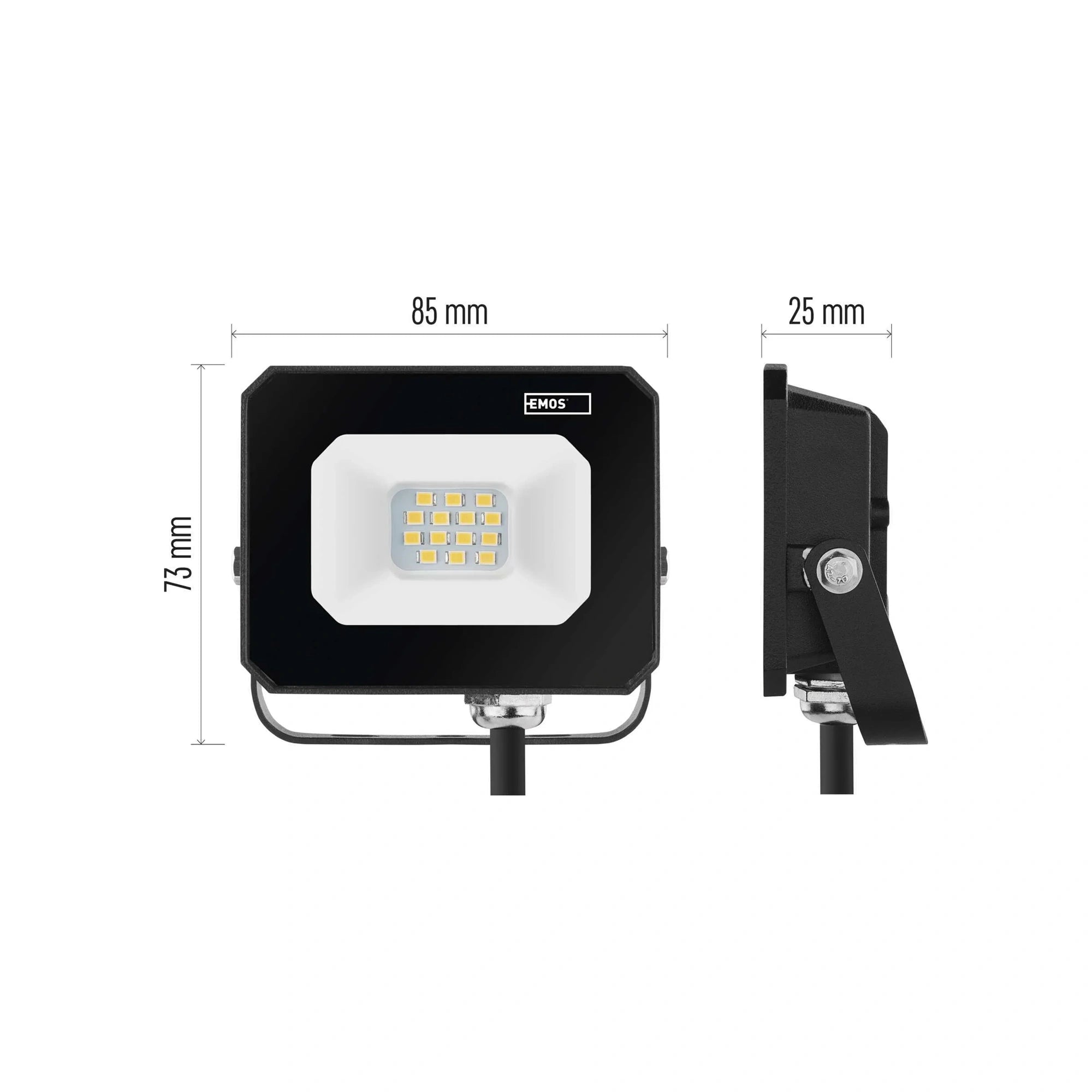 LED reflektor SIMPO, crni, 10W, 1000lm, 4000K, IP65