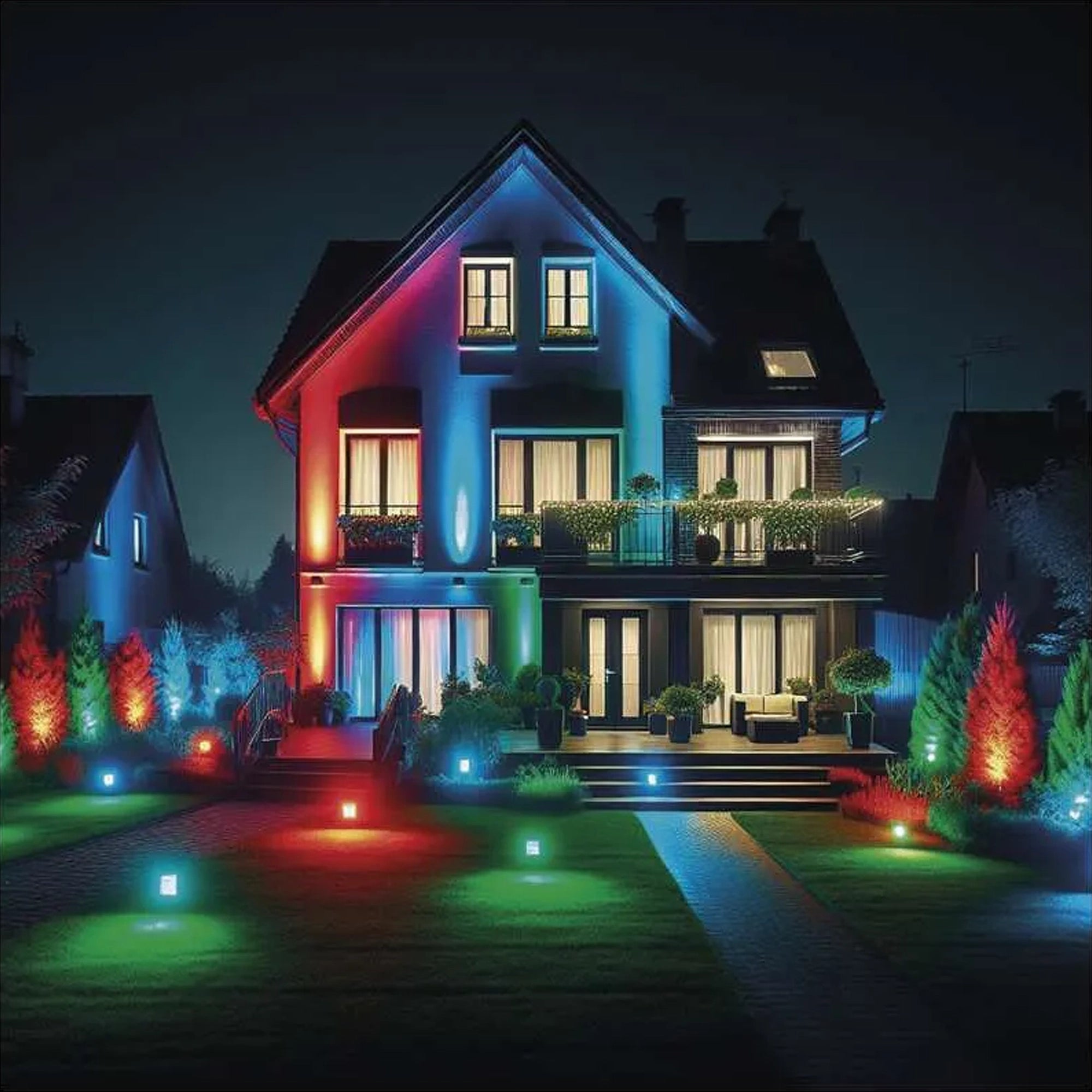 ZSW100 LED reflektor, GoSmart, crni, 20W, RGB+CCT, IP65, 101mm