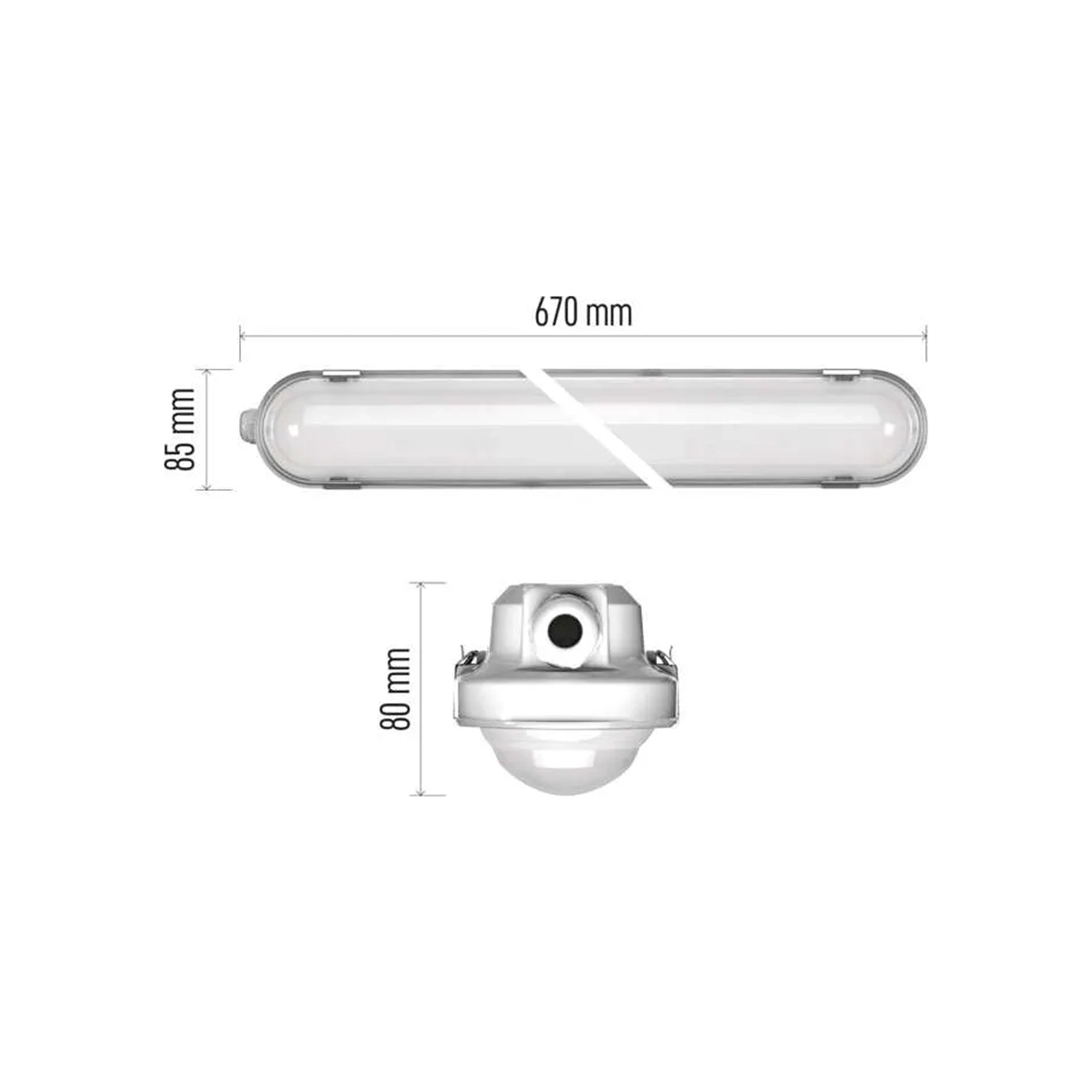 LED vodotijesna svjetiljka MISTY, 18W, CCT, IP66