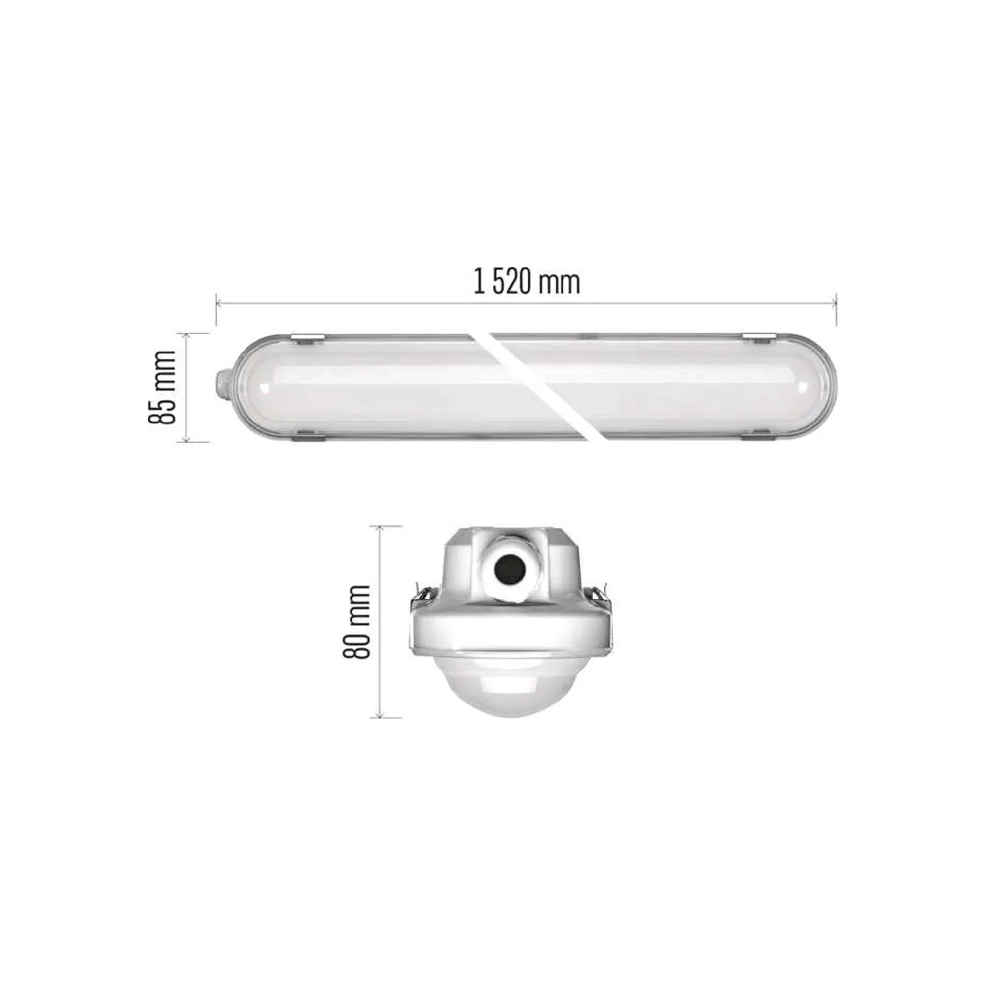 LED vodotijesna svjetiljka MISTY, 51W, 6500K, IP66